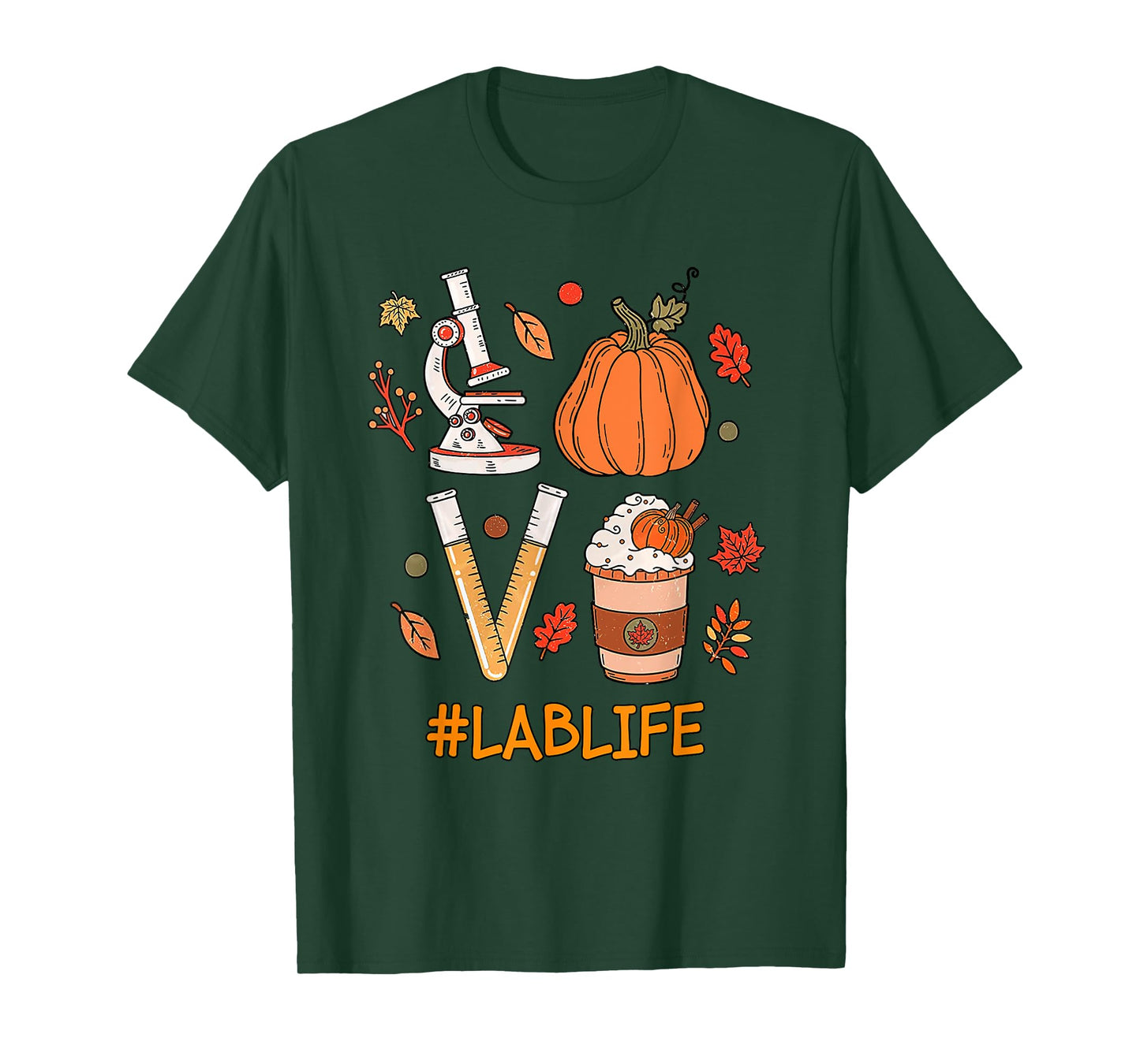 Lab Tech Laboratory Scientist Fall Pumpkin Spice Lab Life T-Shirt