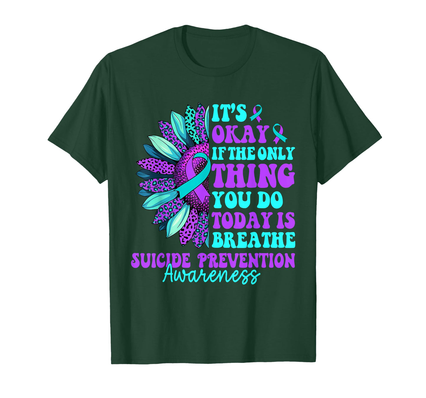 Vintage Sunflower Suicide Prevention Awareness Men Women T-Shirt