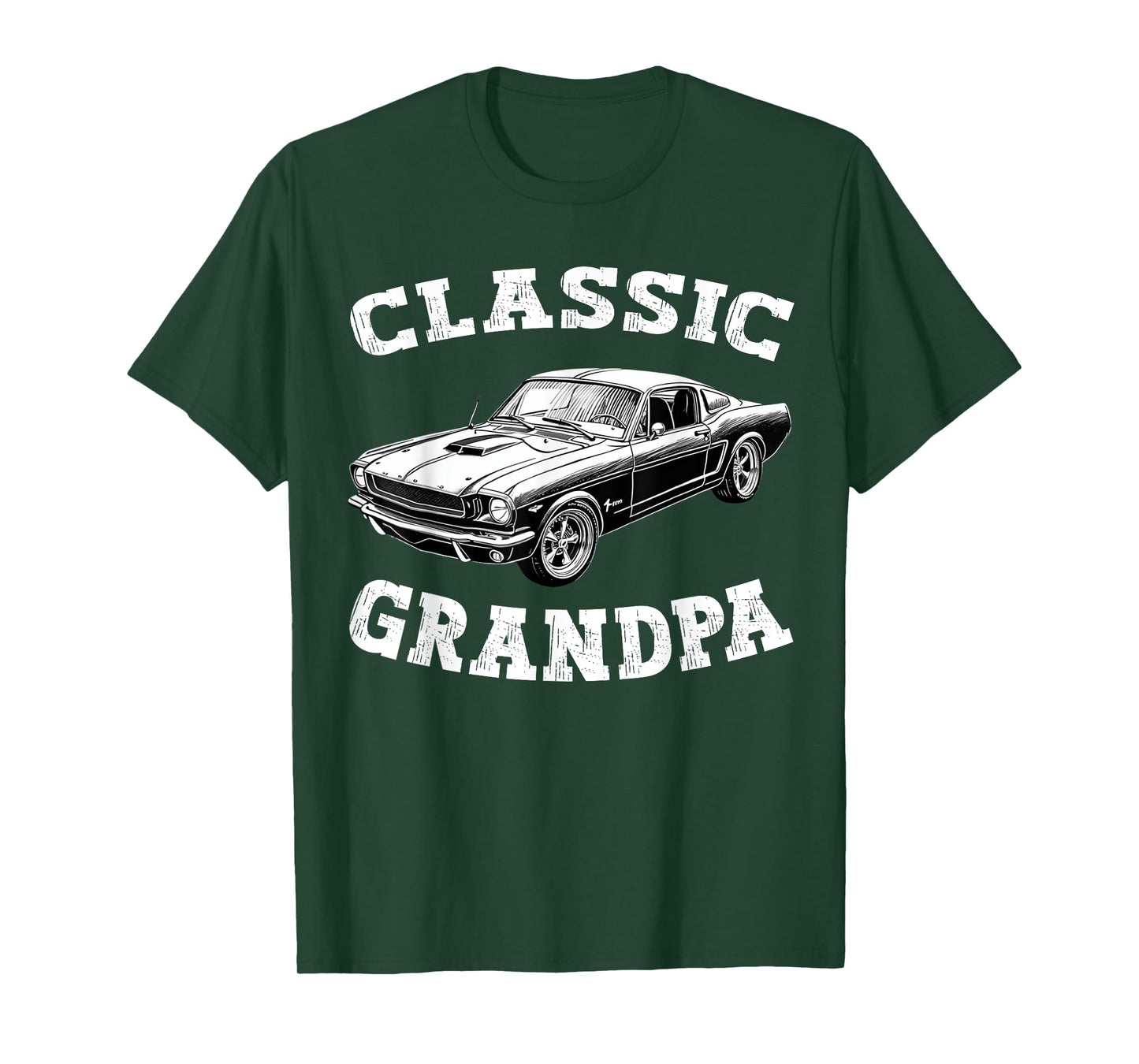 Funny Grandpa Classic Car Graphic fathers day T-Shirt