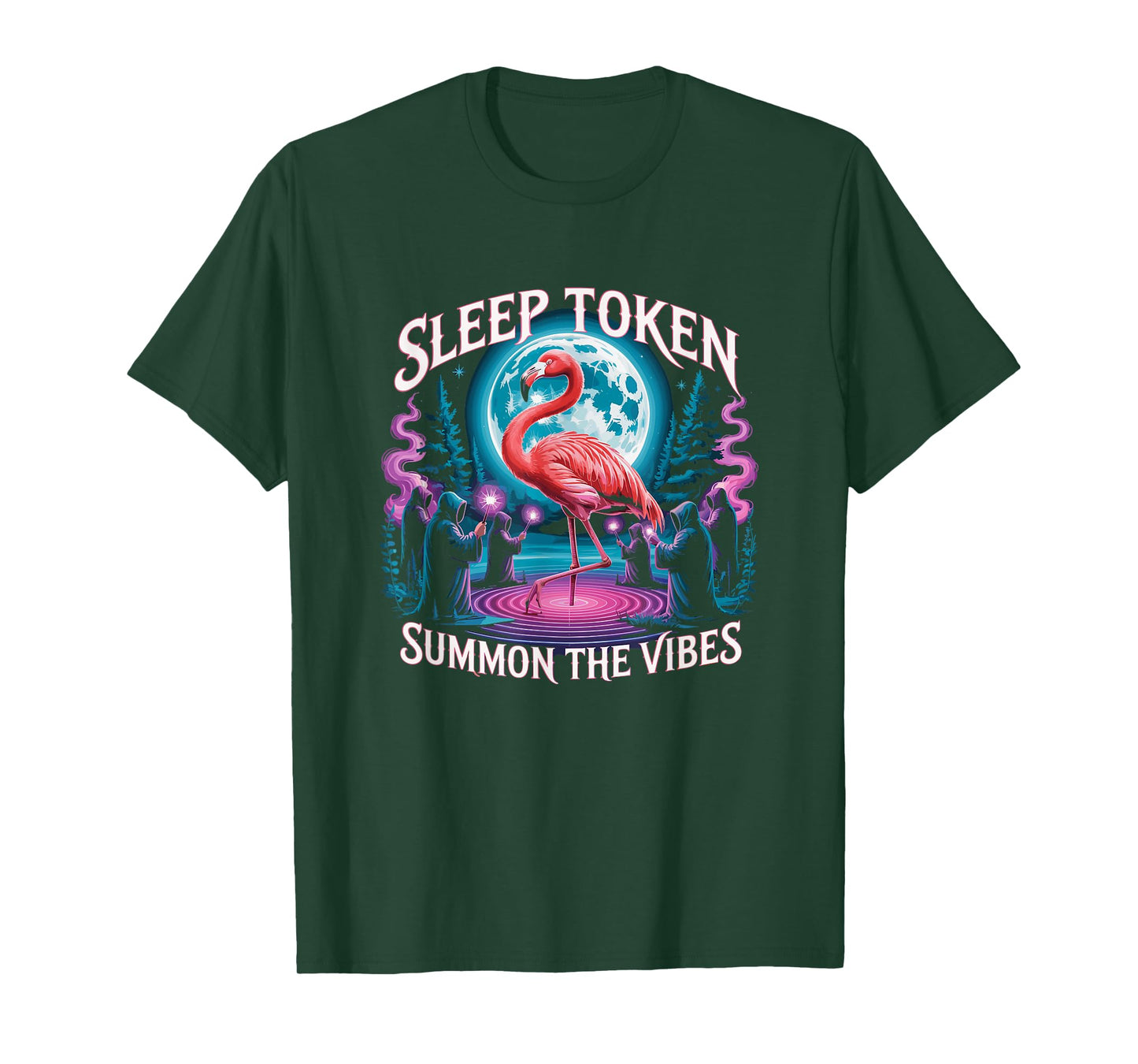 Flamingo Ritual Sleep Token Aesthetic Moon Vibes T-Shirt