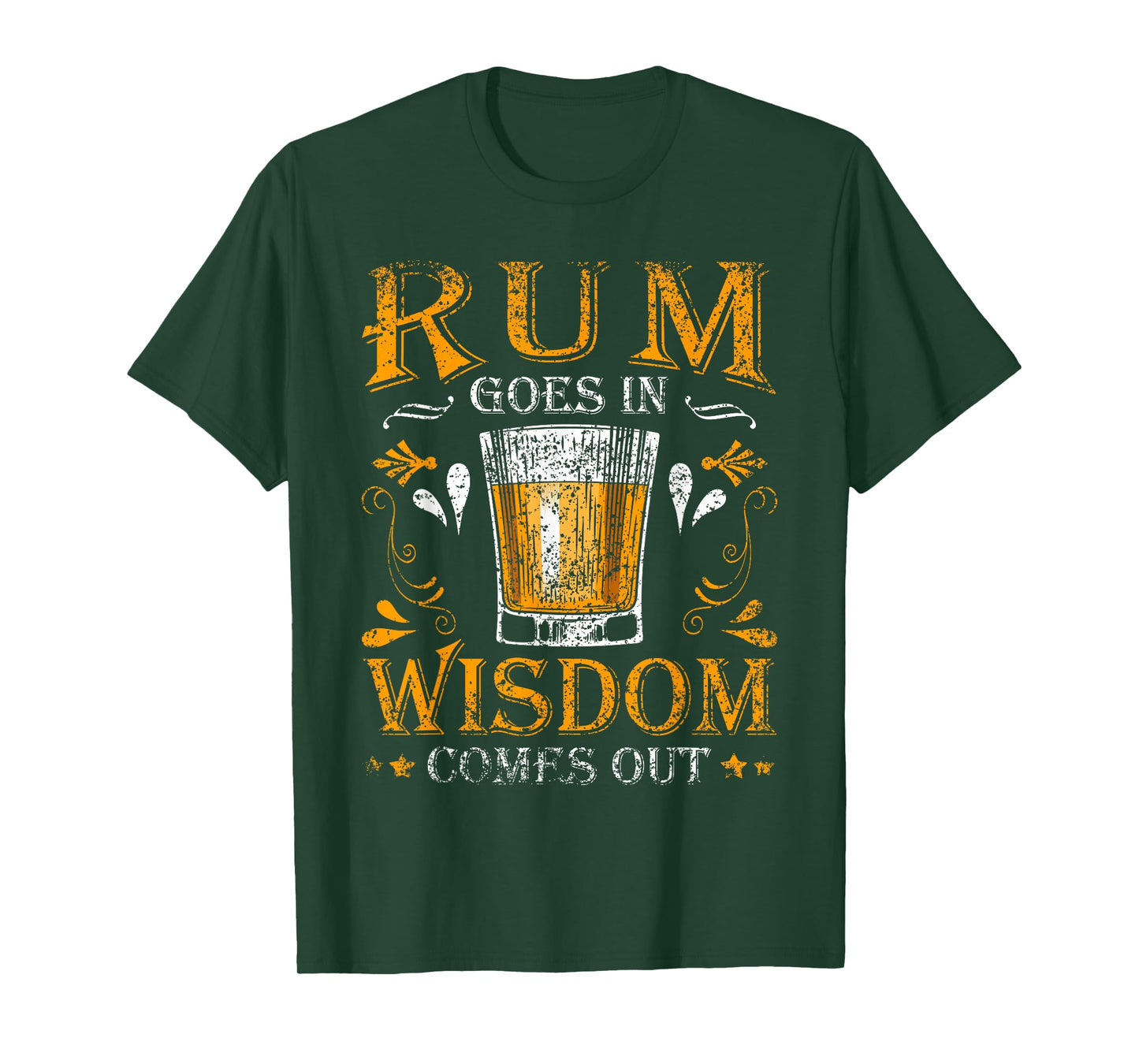 Rum Goes In Wisdom Comes Out Lover Drink Alcohol Rums Rum T-Shirt