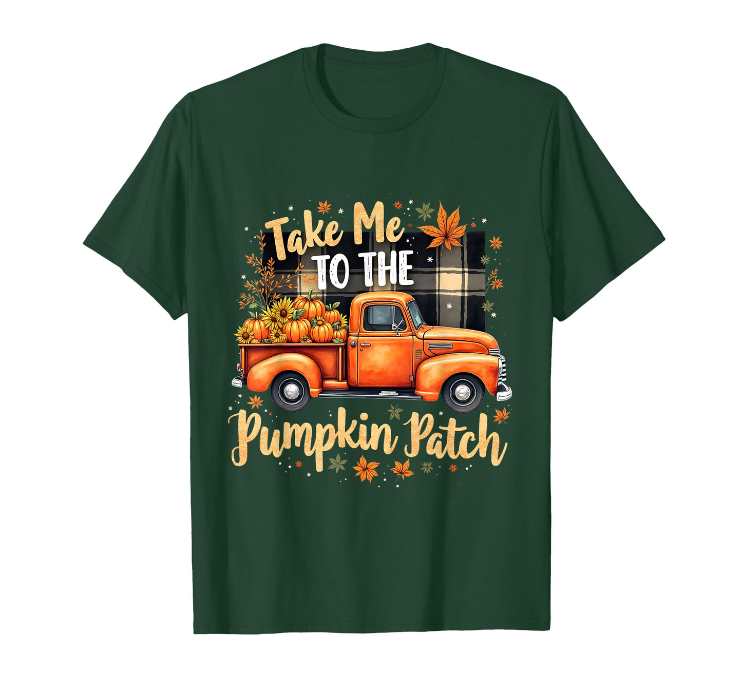 Take Me to The Pumpkin Patch Vintage Fall Truck Art T-Shirt