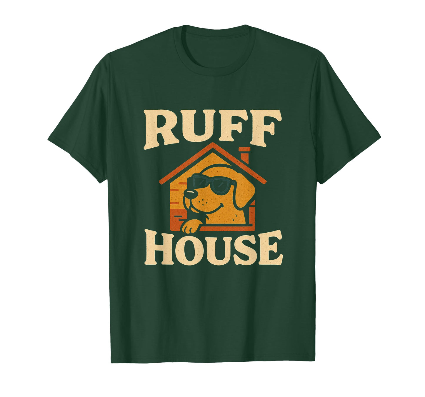 Ruff House Funny Cool Dog Sunglasses Home Pet Dog Puppy T-Shirt