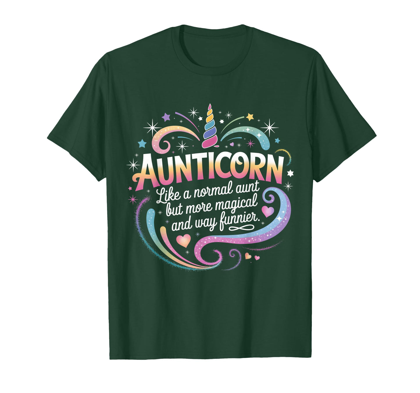 Aunt For Women Funny Aunticorn Magical Fun Unicorn Auntie T-Shirt