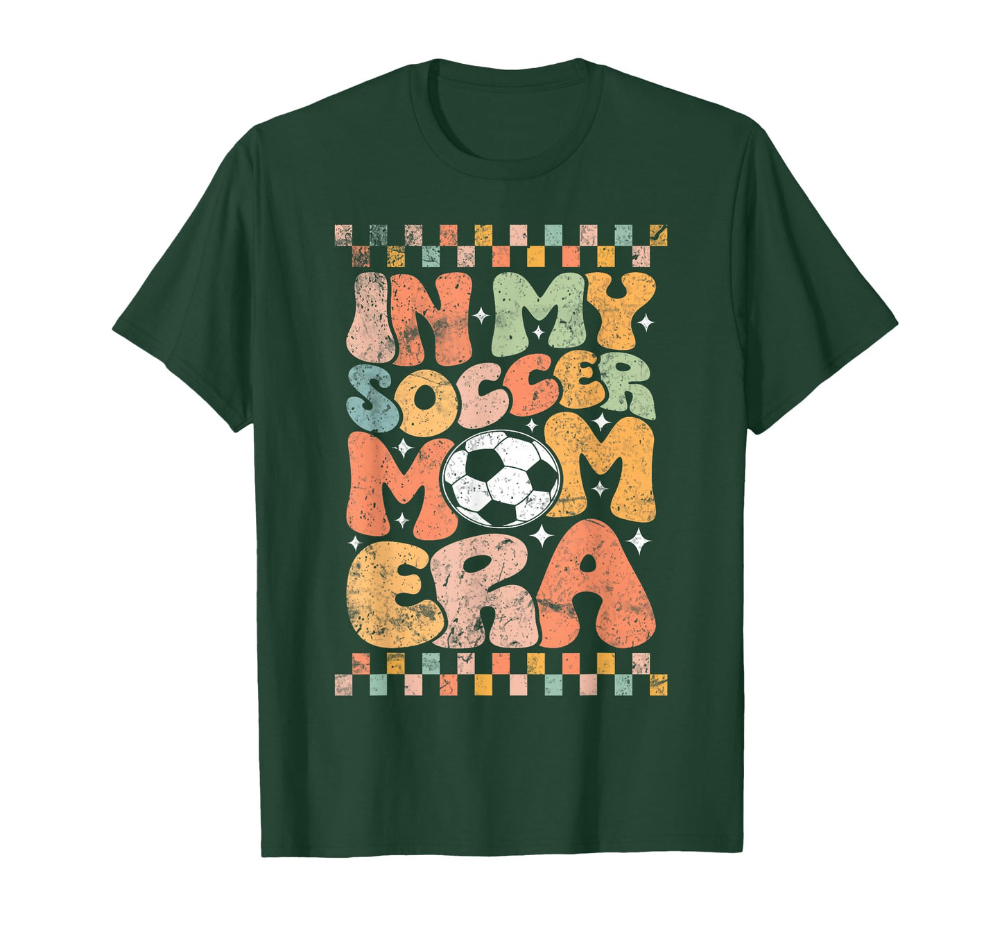 in My Soccer Mom Era Football Mama Groovy Life T-Shirt