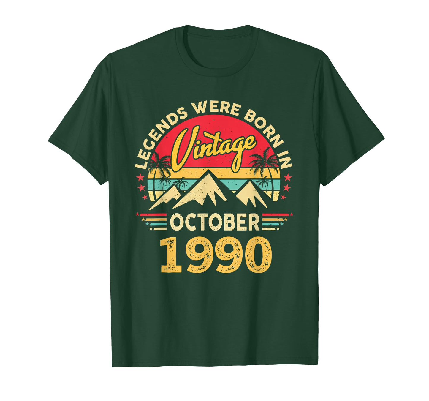 Vintage 35th Birthday Legends were Born in October 1990 T-Shirt