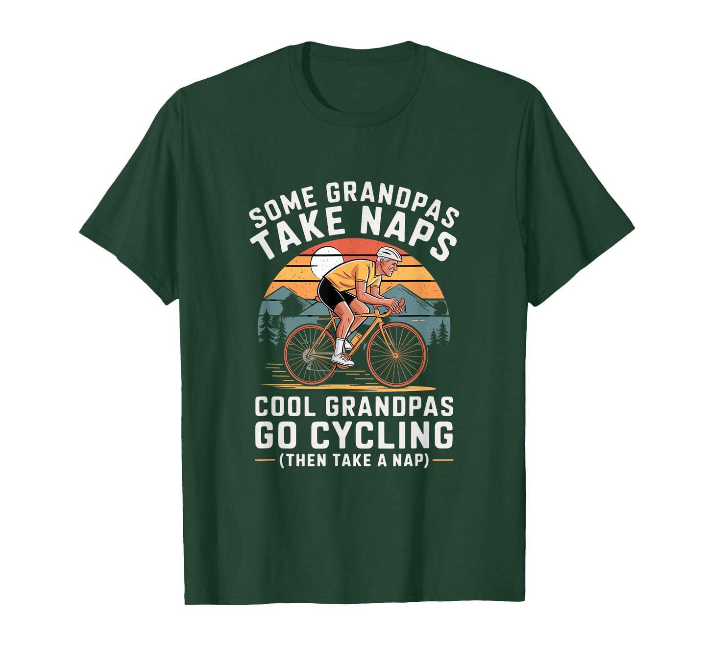 Cool Grandpas Walking Cycling Nap T-Shirt