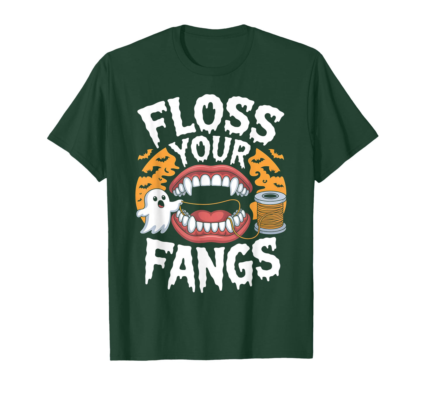Floss Your Fangs Dental Halloween Shirt Dentist Halloween T-Shirt