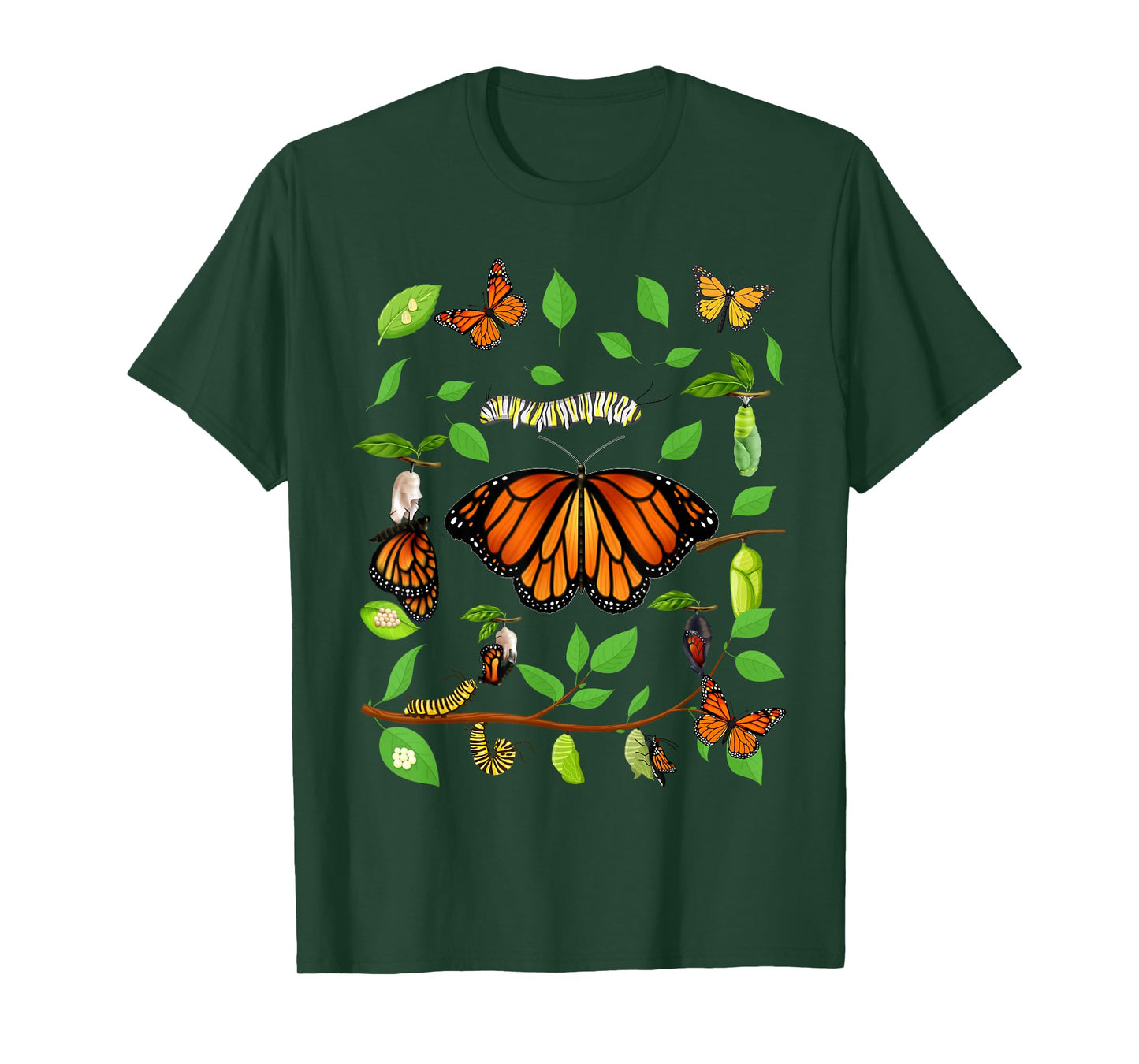 Life Cycle Of A Caterpillar Monarch Butterfly Cocoon T-Shirt