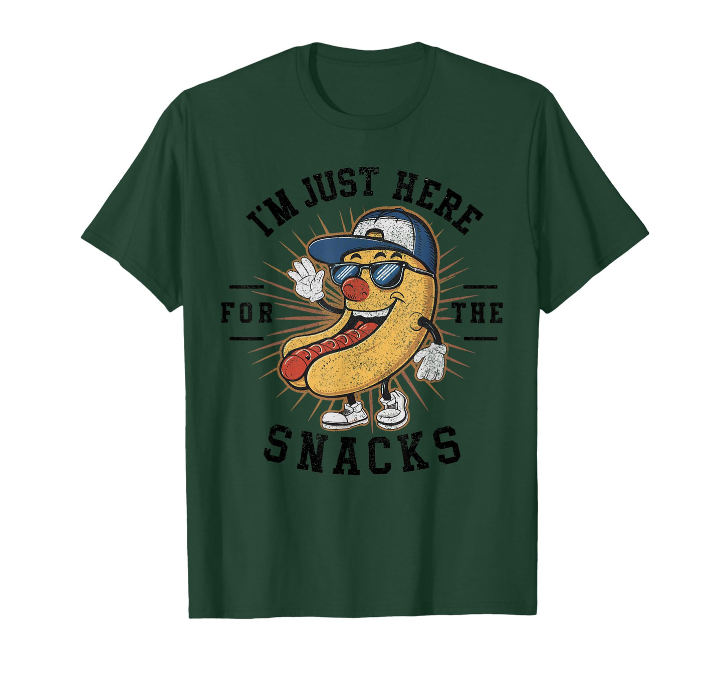 Funny I'm Just Here For The Snacks Football T-Shirt