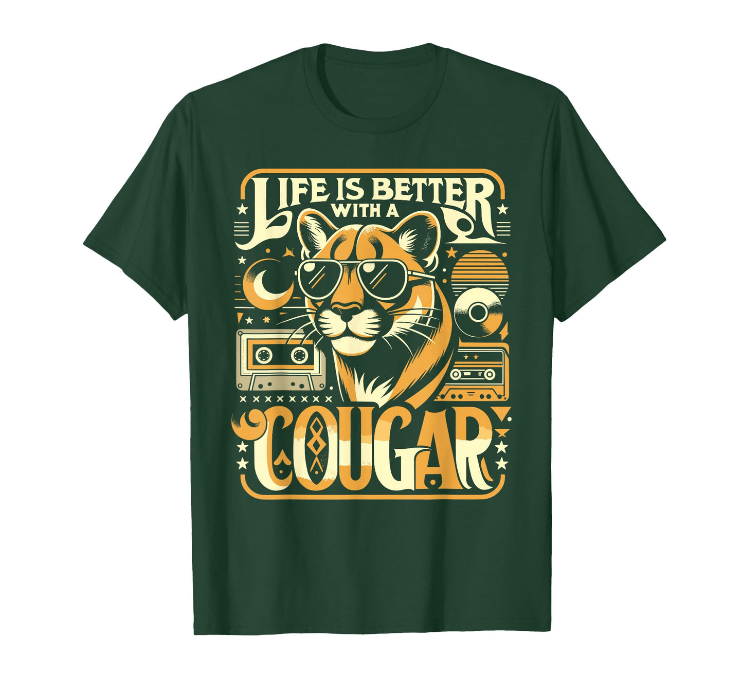 Life Is Better With A COUGAR Shirt Funny COUGARS T-Shirt