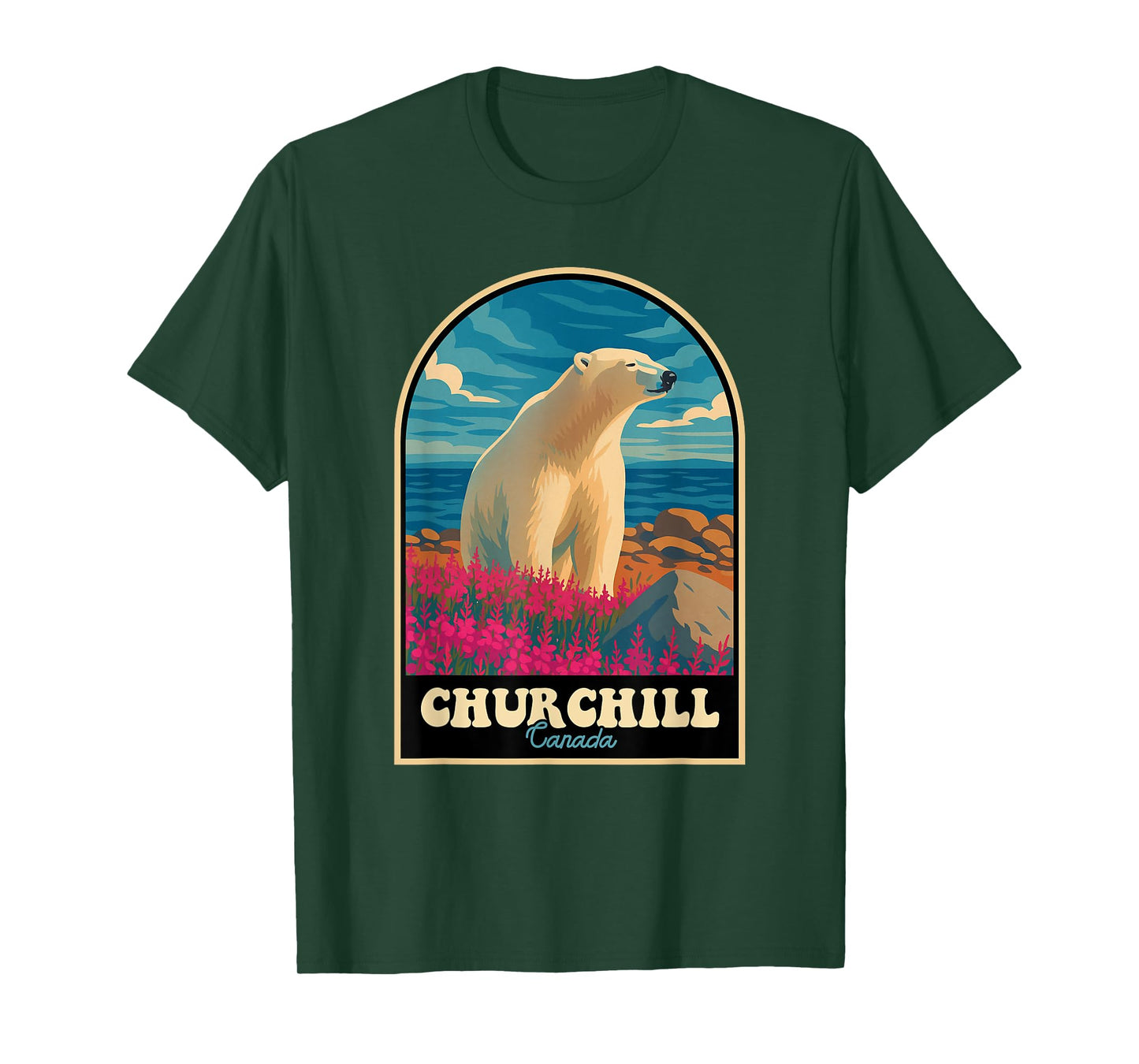 Churchill Canada Polar Bear Vintage Arctic Wildlife Design T-Shirt