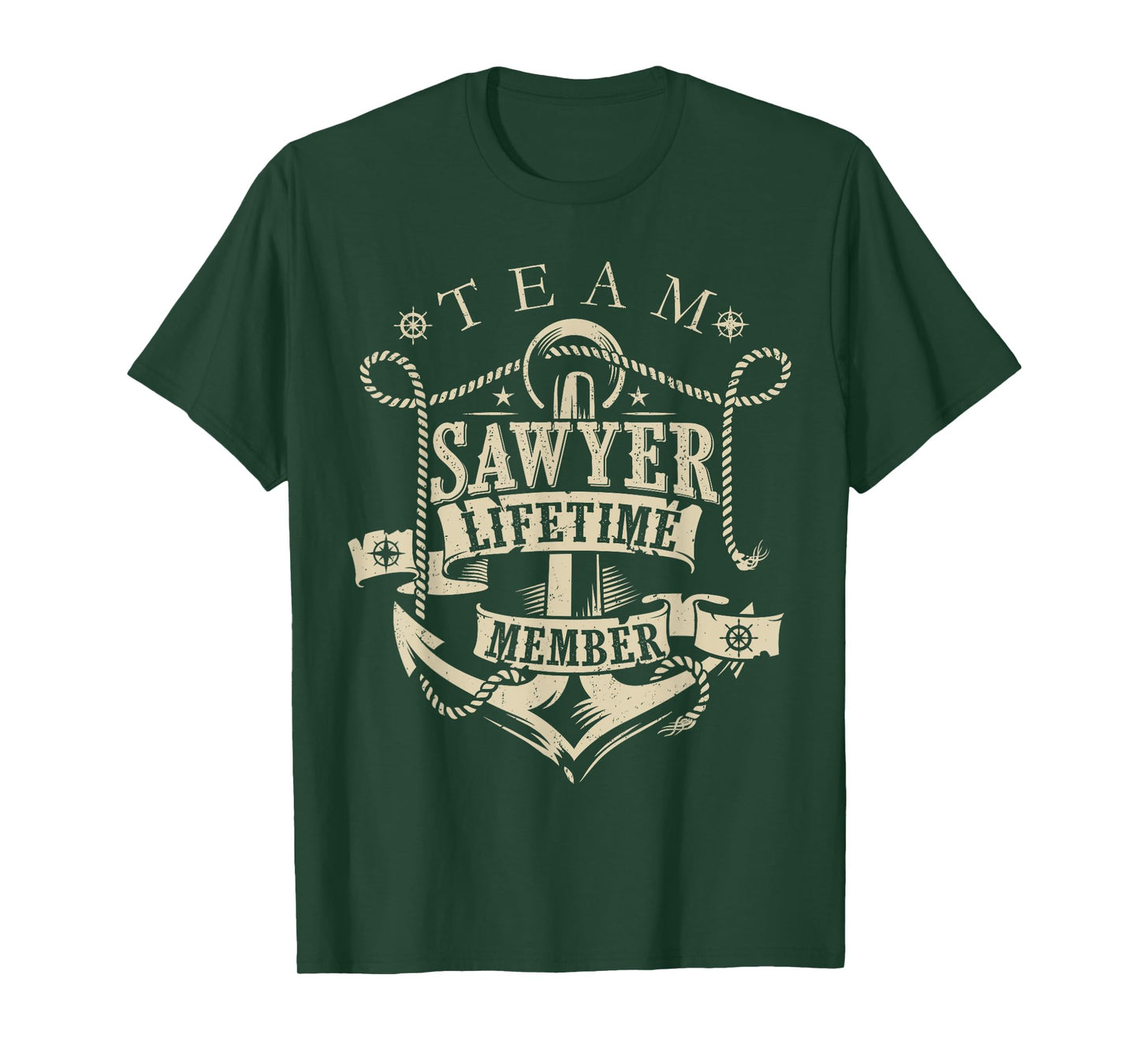 Team SAWYER Lifetime Member Vintage SAWYER Family Name T-Shirt
