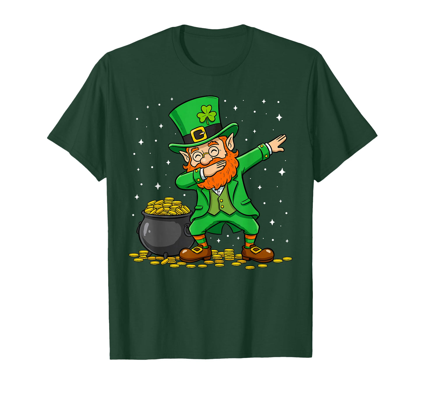 Dabbing Leprechaun Dab Dance St Patricks Day Men Women Boys T-Shirt - T-Shirt | Forest