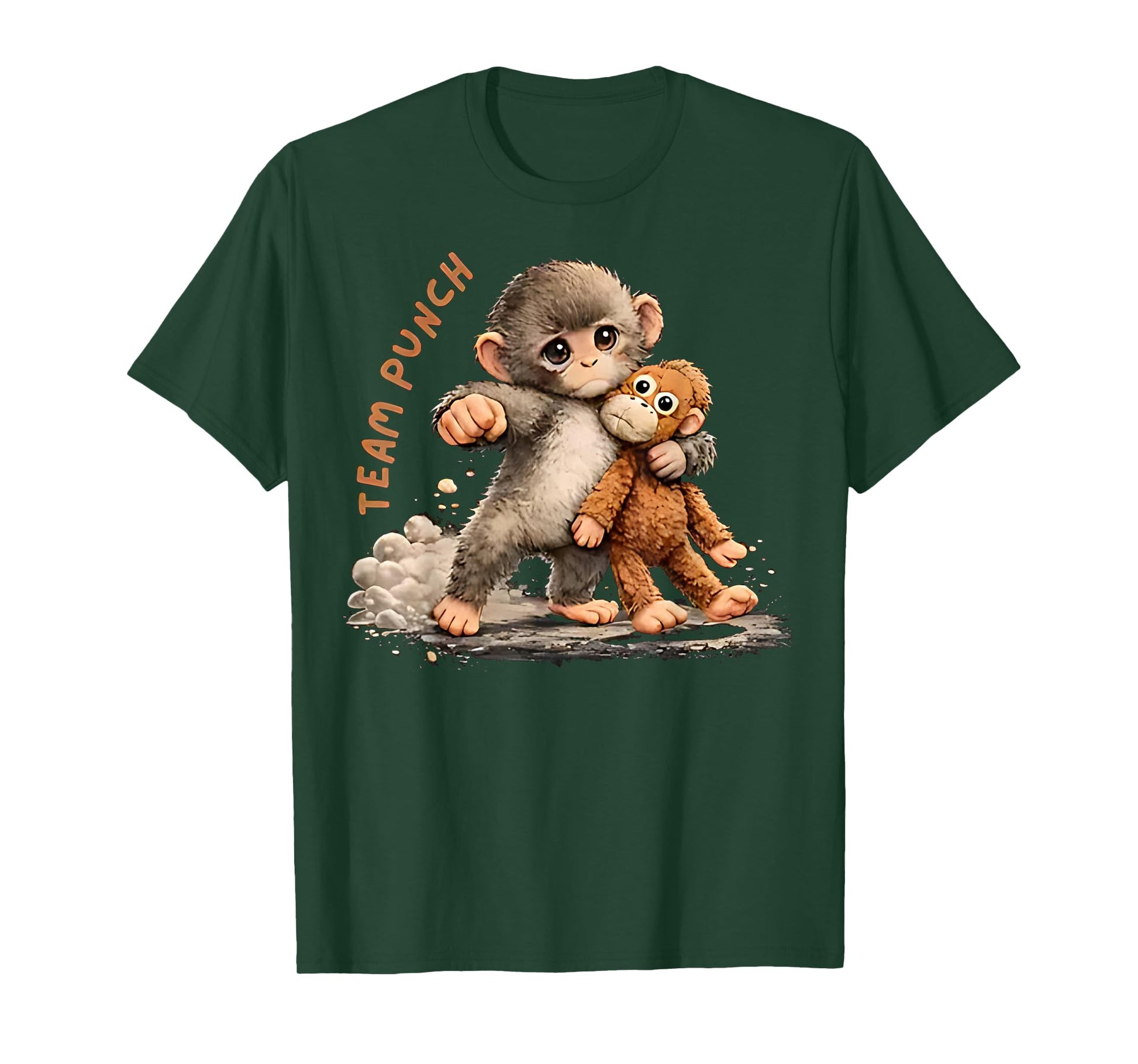 Team Punch - Baby Monkey Punch T-Shirt - T-Shirt | Forest
