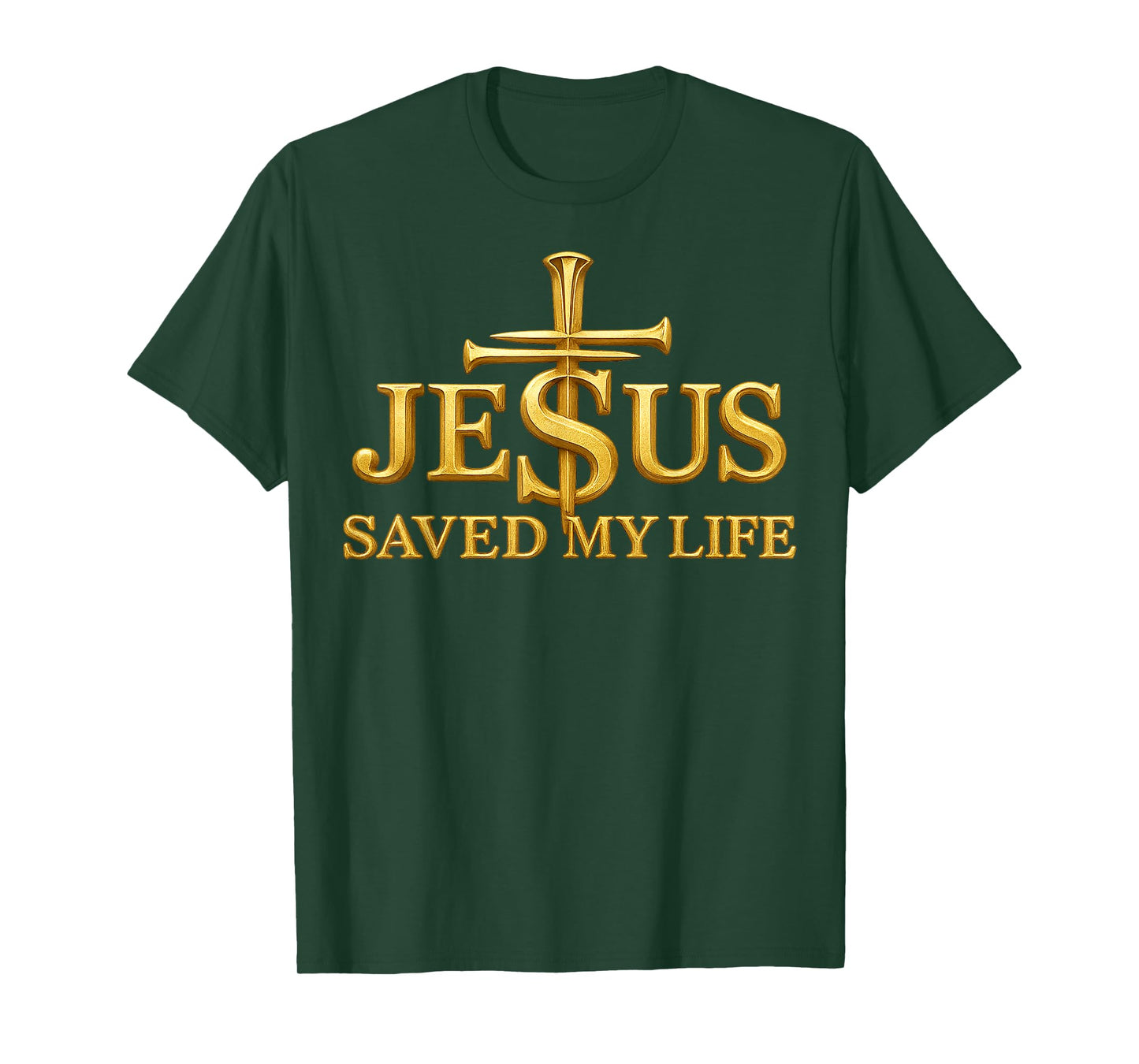 Jesus Saved My Life Christian Cross Faith Gift Men Women Kid T-Shirt