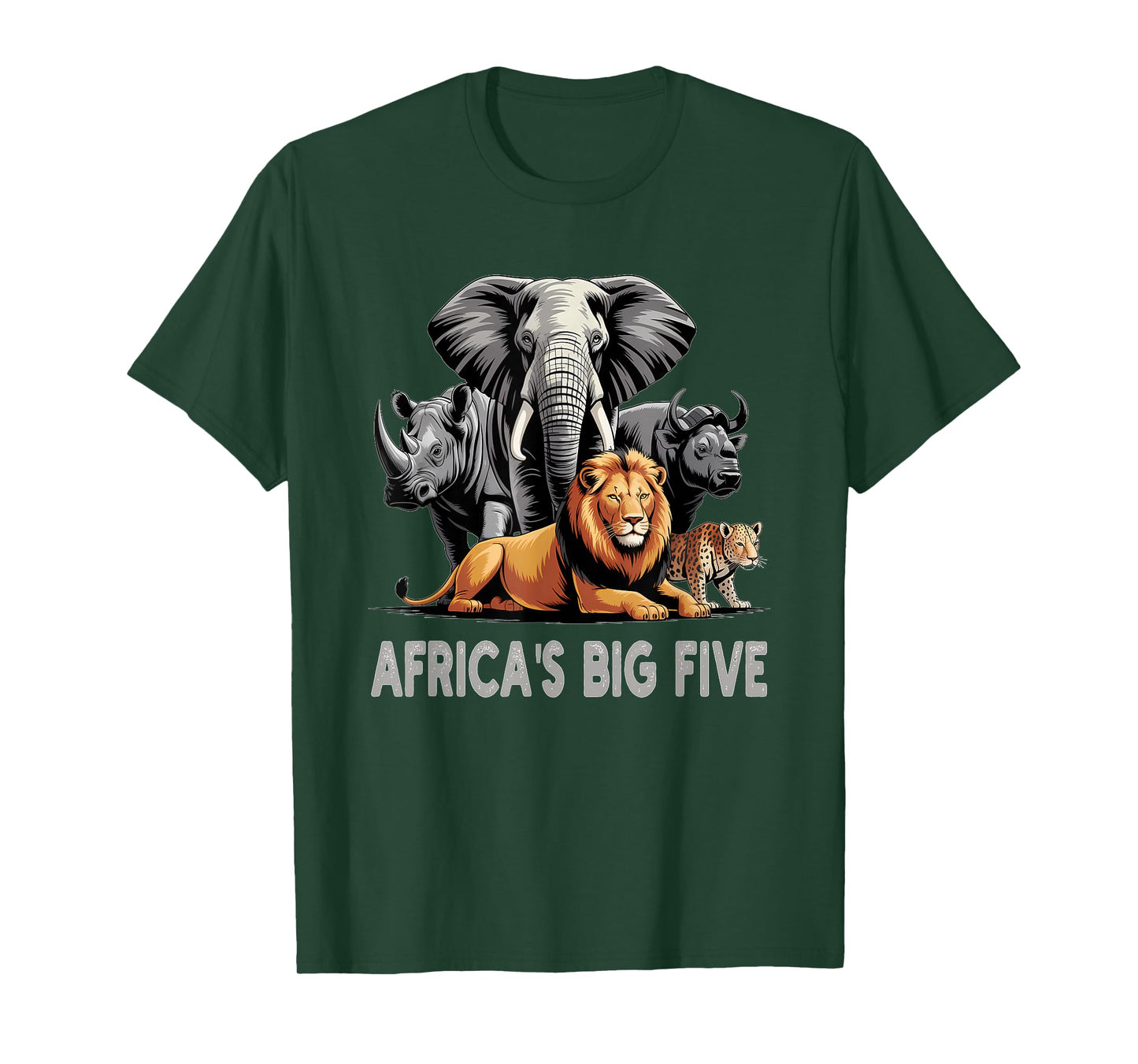 Big 5 Wildlife South Africa Safari Africa's Big Five T-Shirt