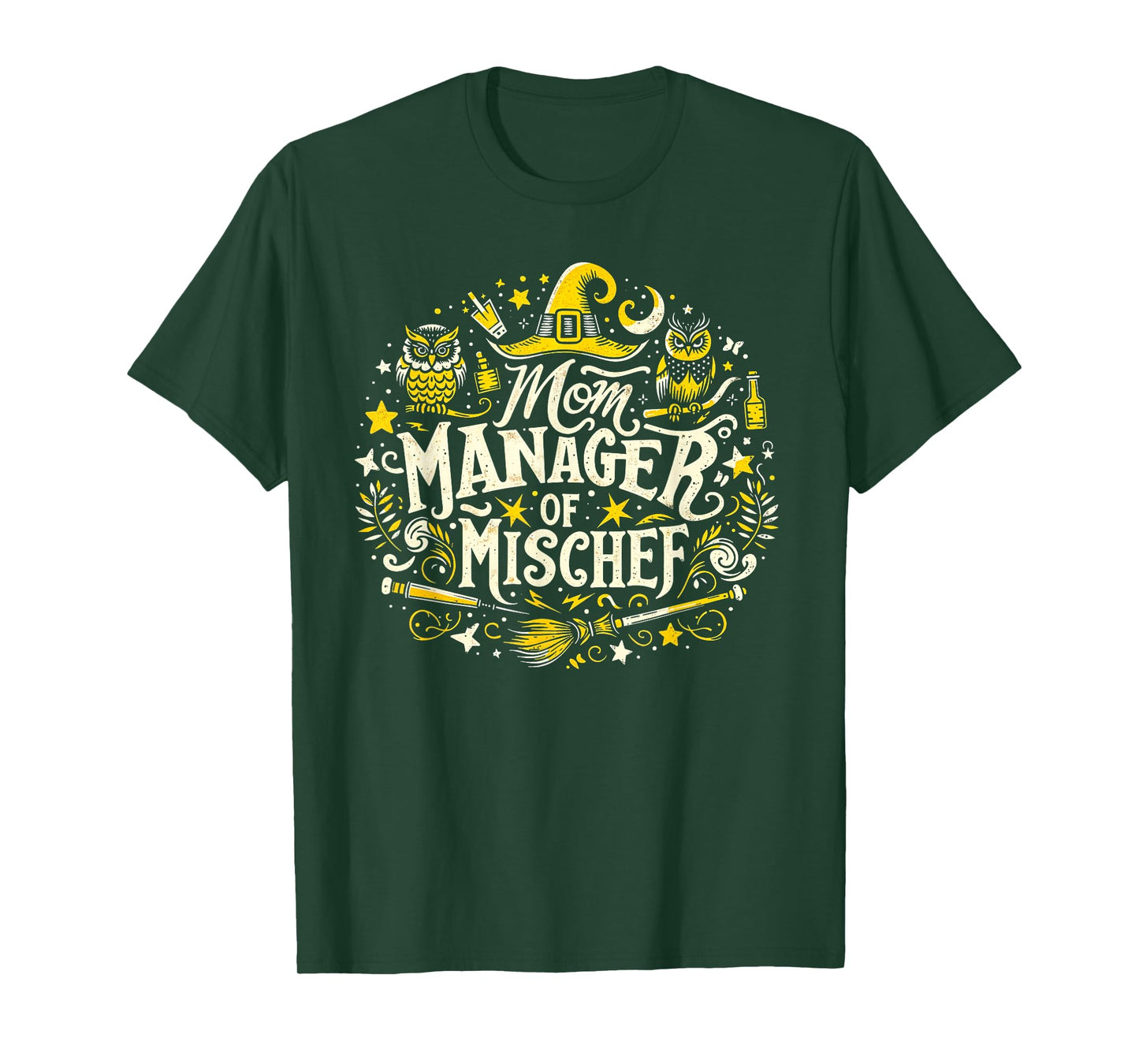 Magical Mom Manager Of Mischief Funny Mother's Day Tee T-Shirt