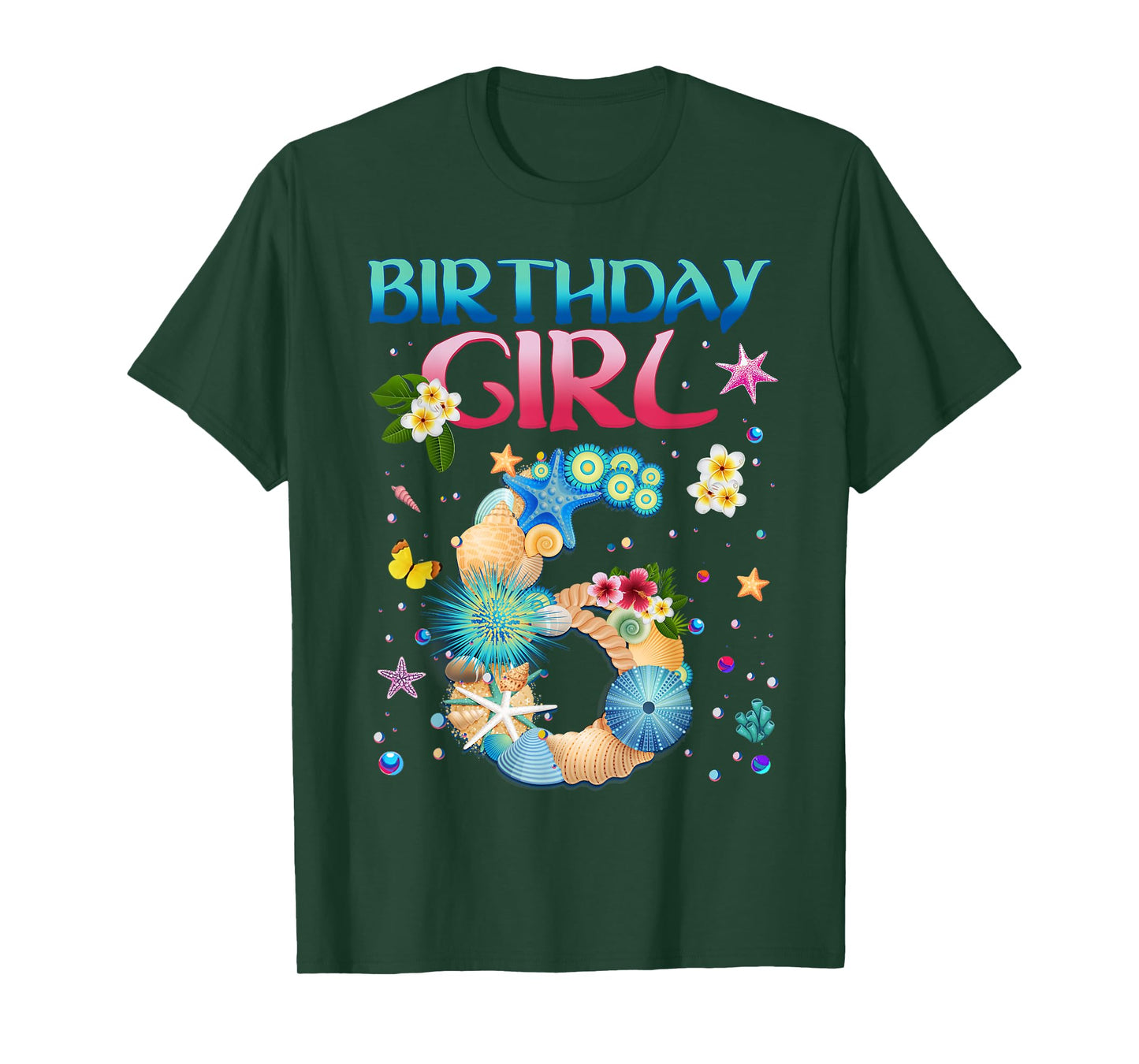 6 Years Old Birthday Girl Adventures In Oceania 6th Birthday T-Shirt