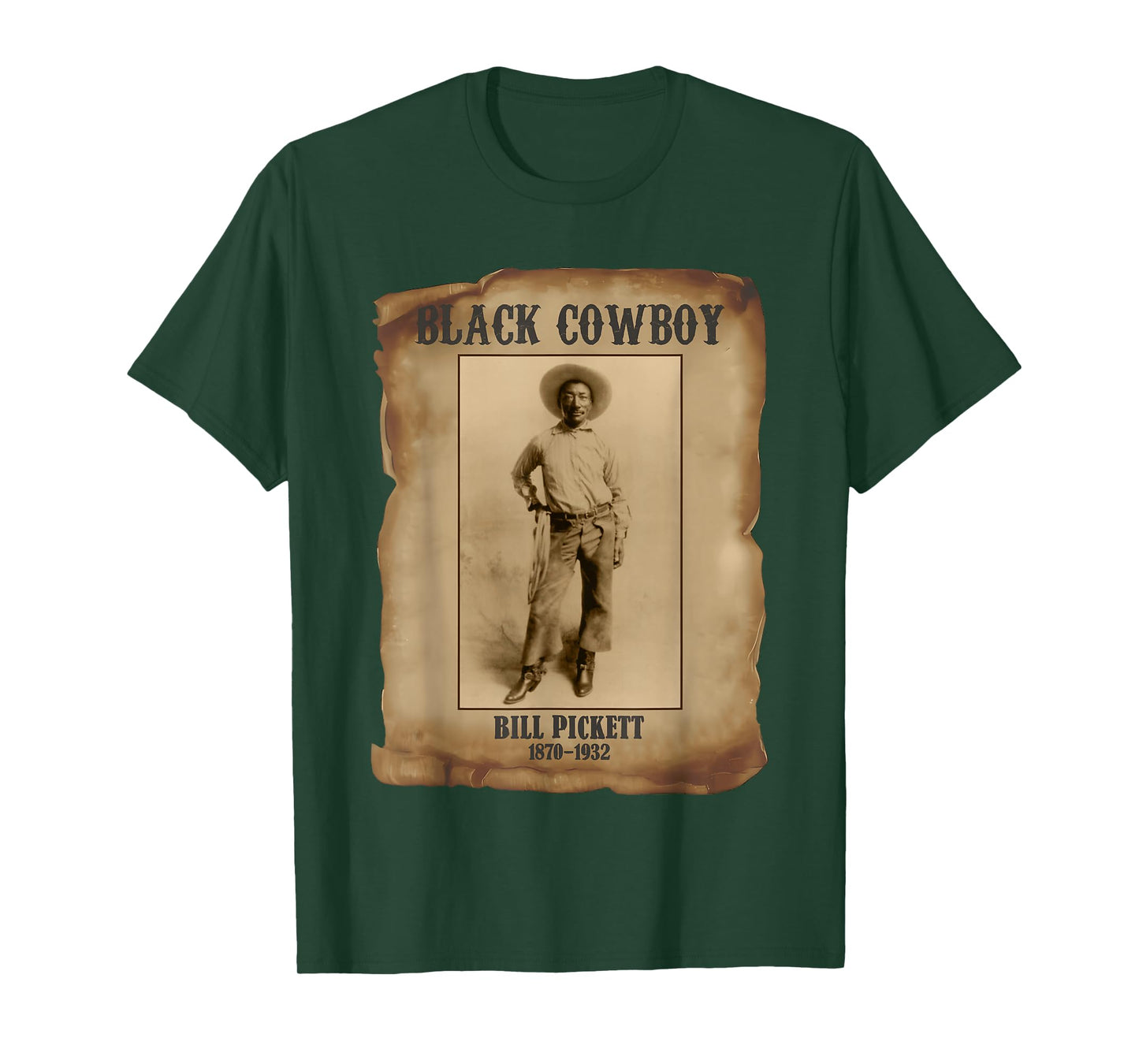 Bill Pickett Black Cowboy Rodeo Legend African American T-Shirt