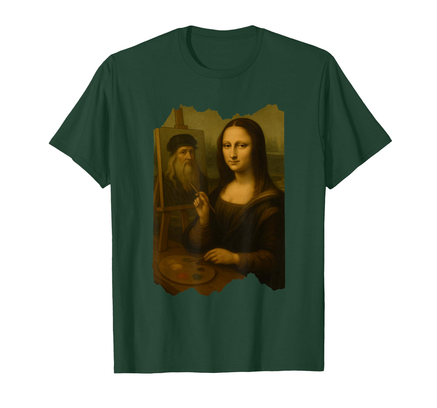 Mona Lisa Painting Leonardo da Vinci Funny Art Parody T-Shirt
