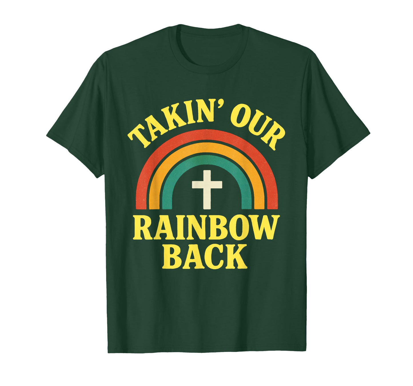 Christian Rainbow Cross Biblical Covenant Faith Promise T-Shirt