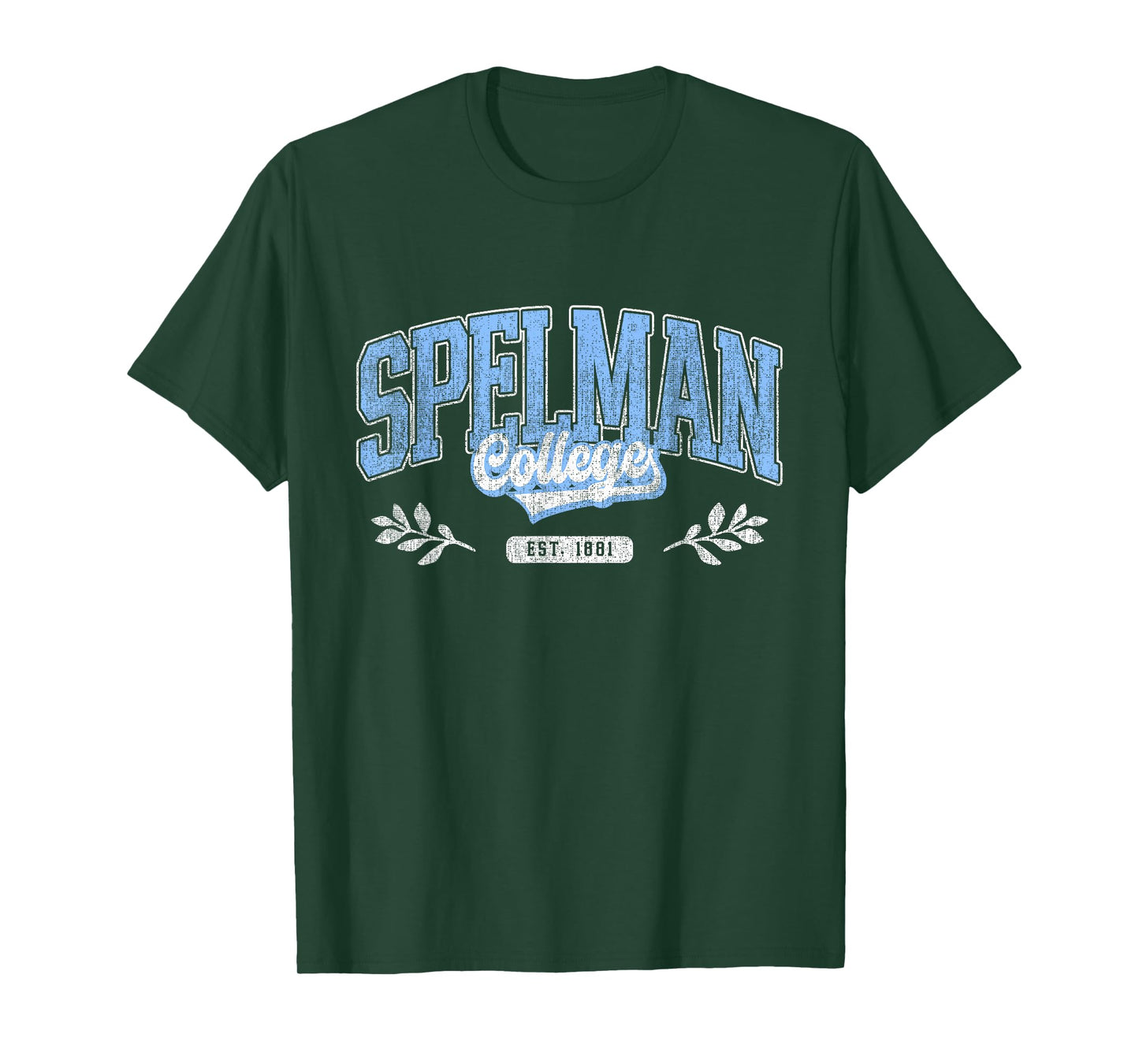 Men Women Spelman Arch Retro Athletic Sports Tee T-Shirt