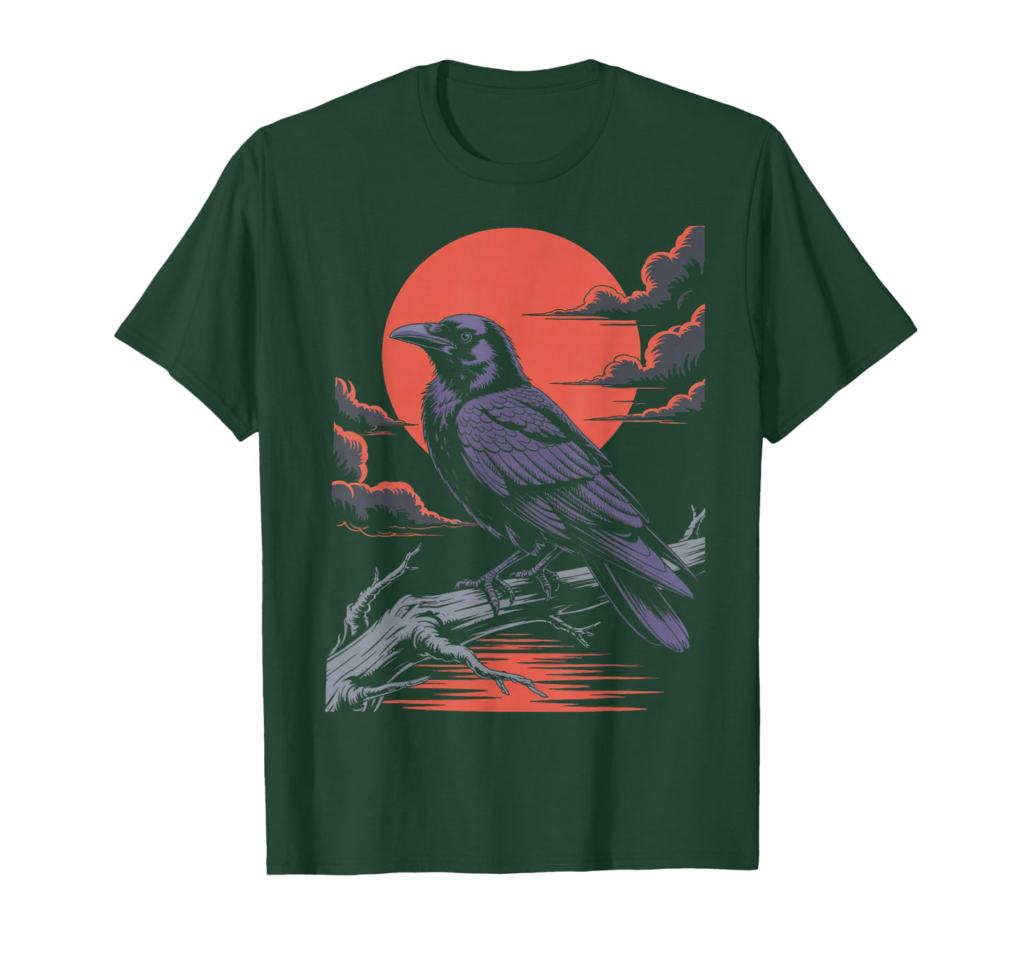 Vintage Crow Retro Animal Gothic Birds Animal Funny Crow T-Shirt