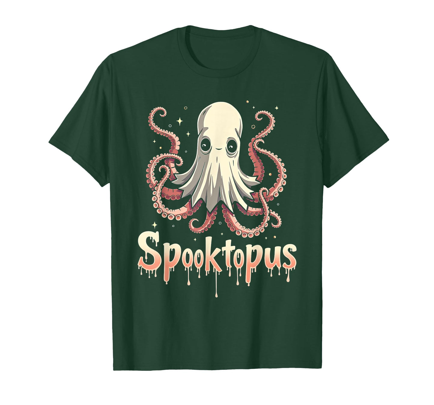 Spooktopus Funny Octopus Spooky Halloween Ghost T-Shirt