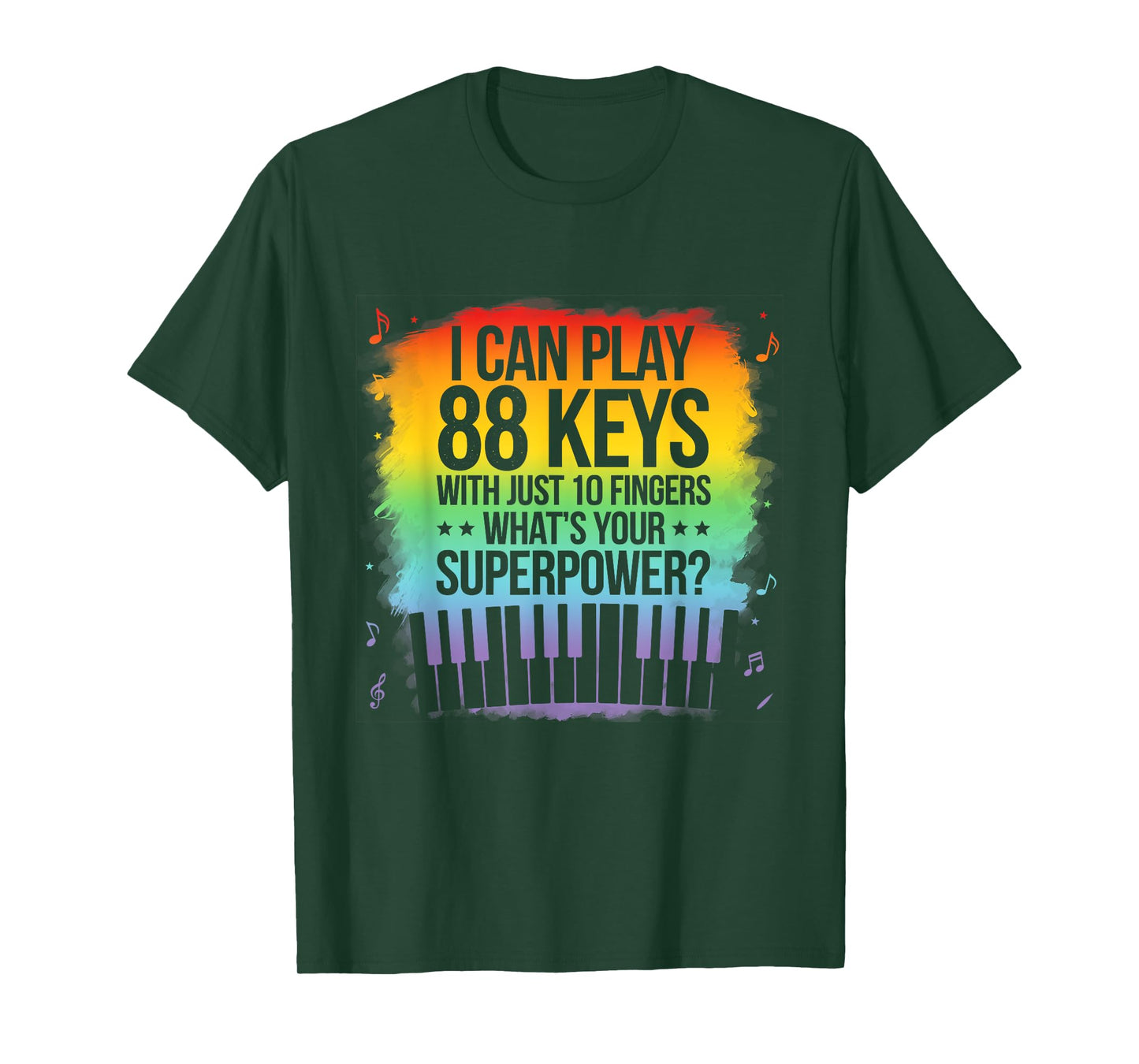 I Can Play 88 Keys Piano Jazz Music Keyboard Player Composer T-Shirt
