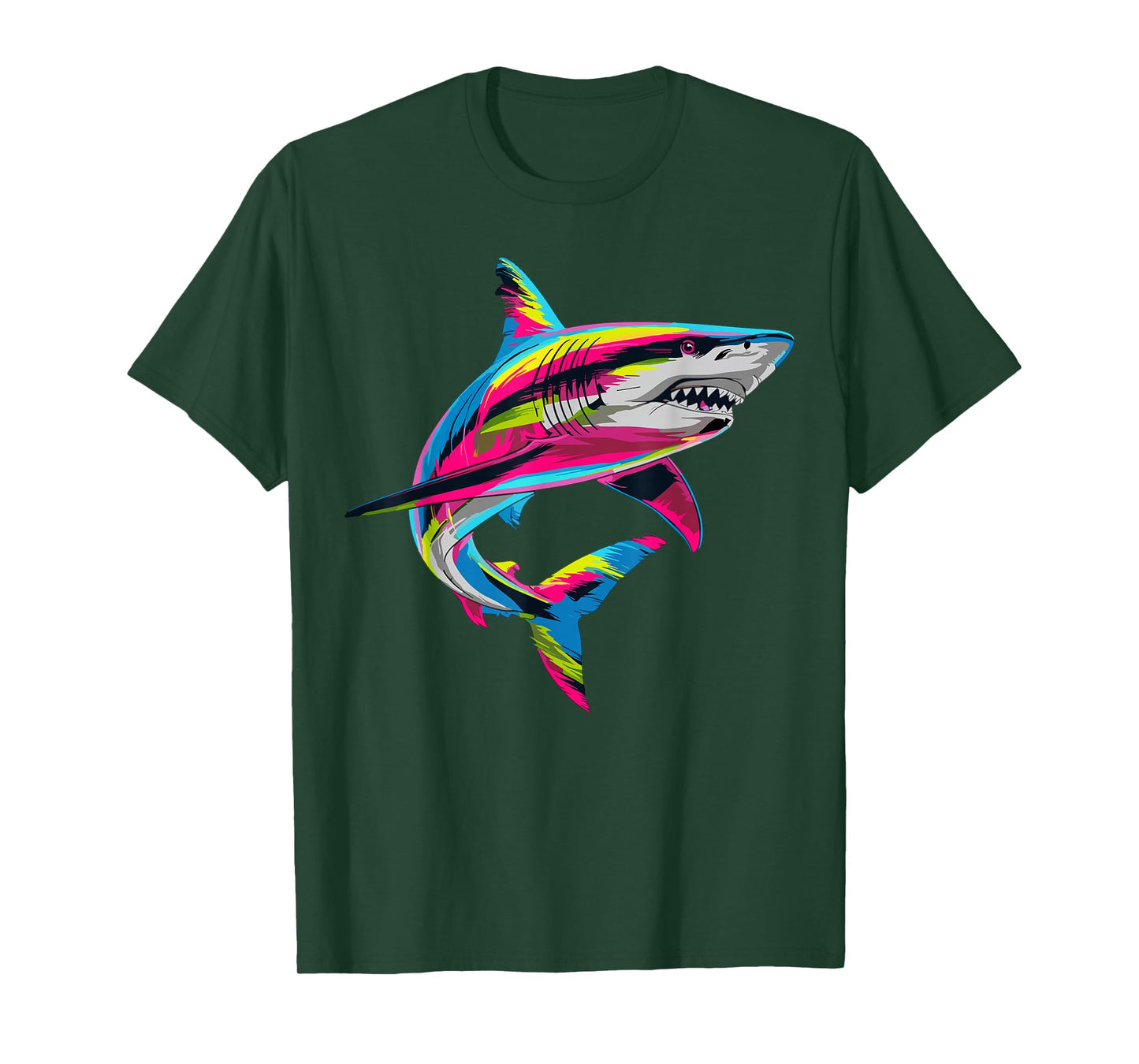 Shark Animal Biology Sea Colorful Shark Lover T-Shirt