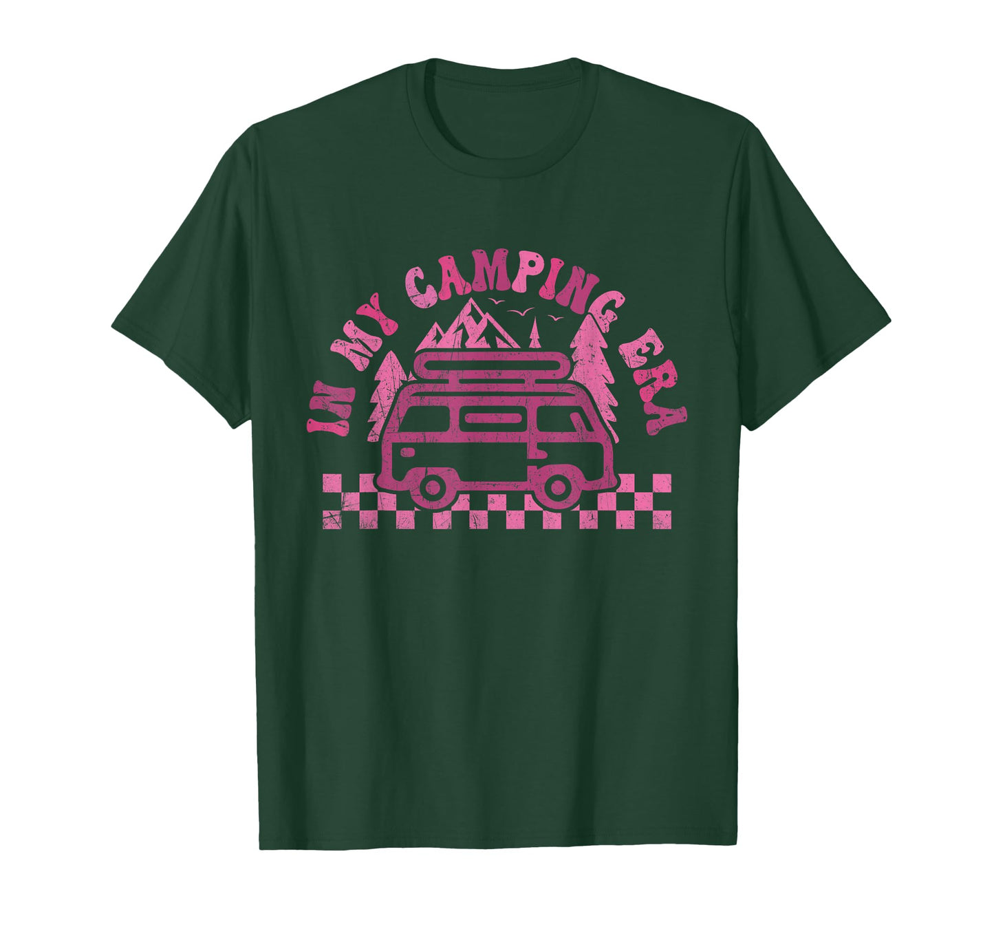 In My Camping Era Retro Camper Van Outdoor Adventure T-Shirt