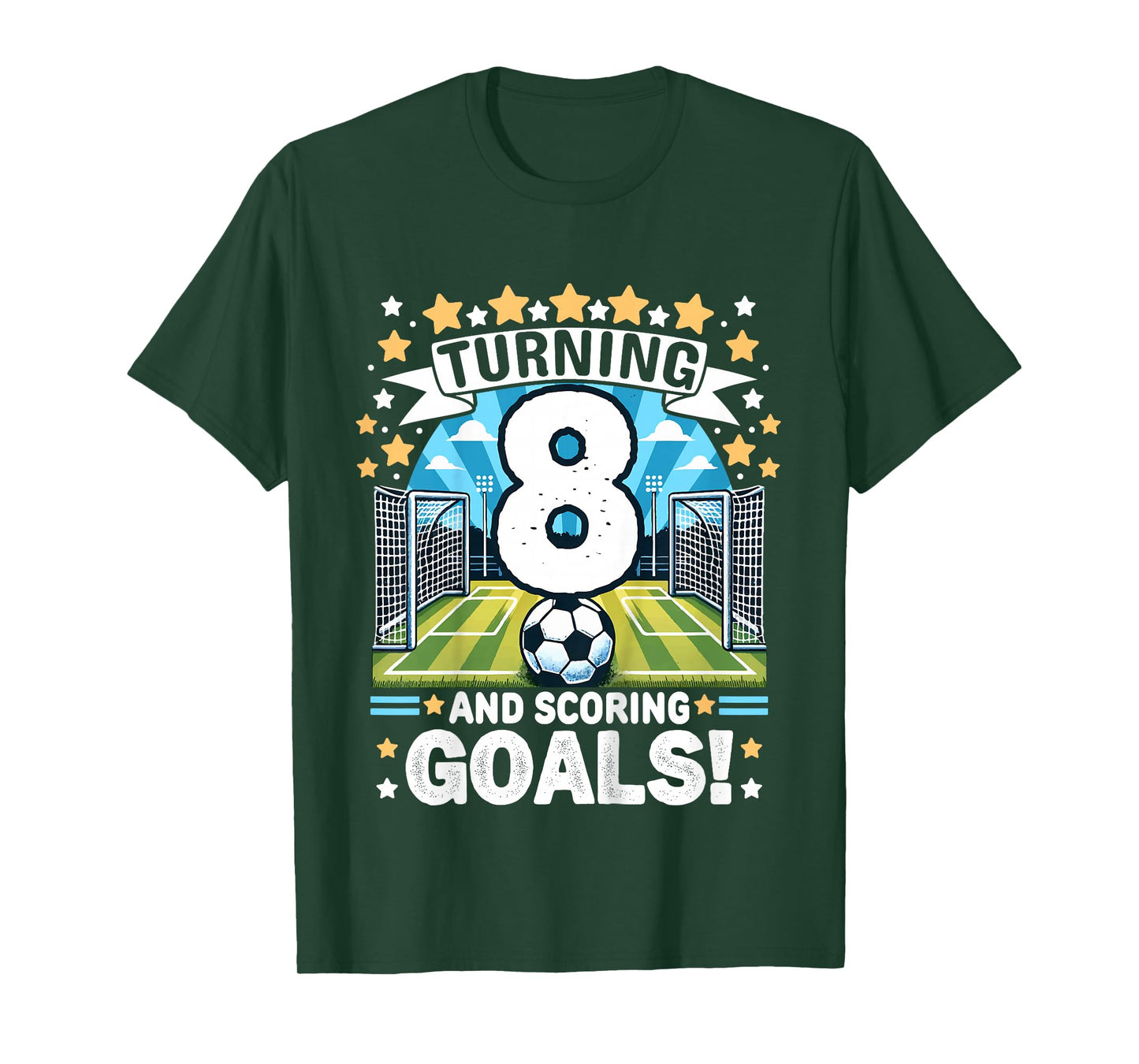 Turning 8 Soccer Birthday 8 Years Football 8th Soccer Player T-Shirt