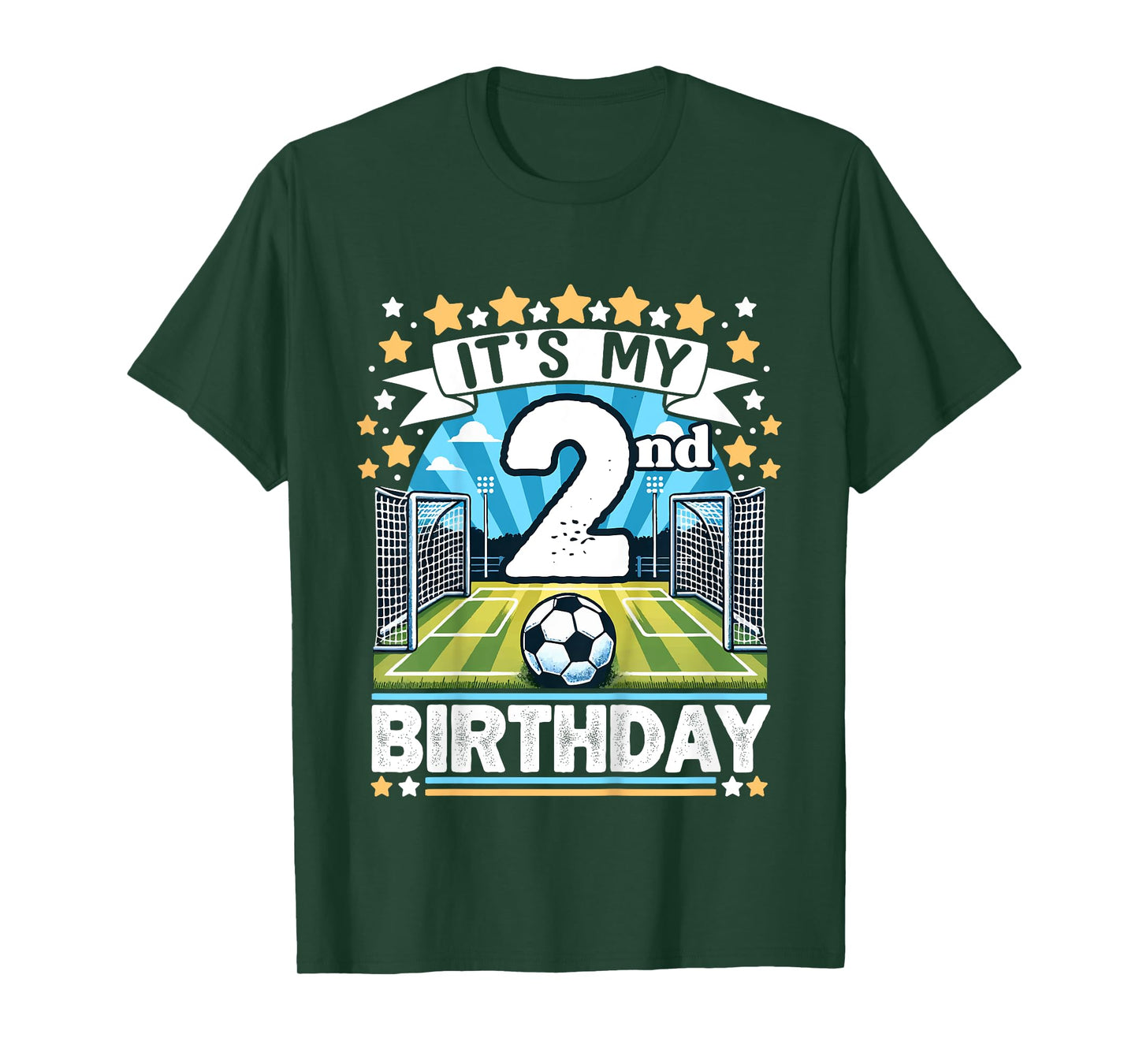 Kids It's My 2nd Birthday Soccer Football 2 Years Old Boy Player T-Shirt