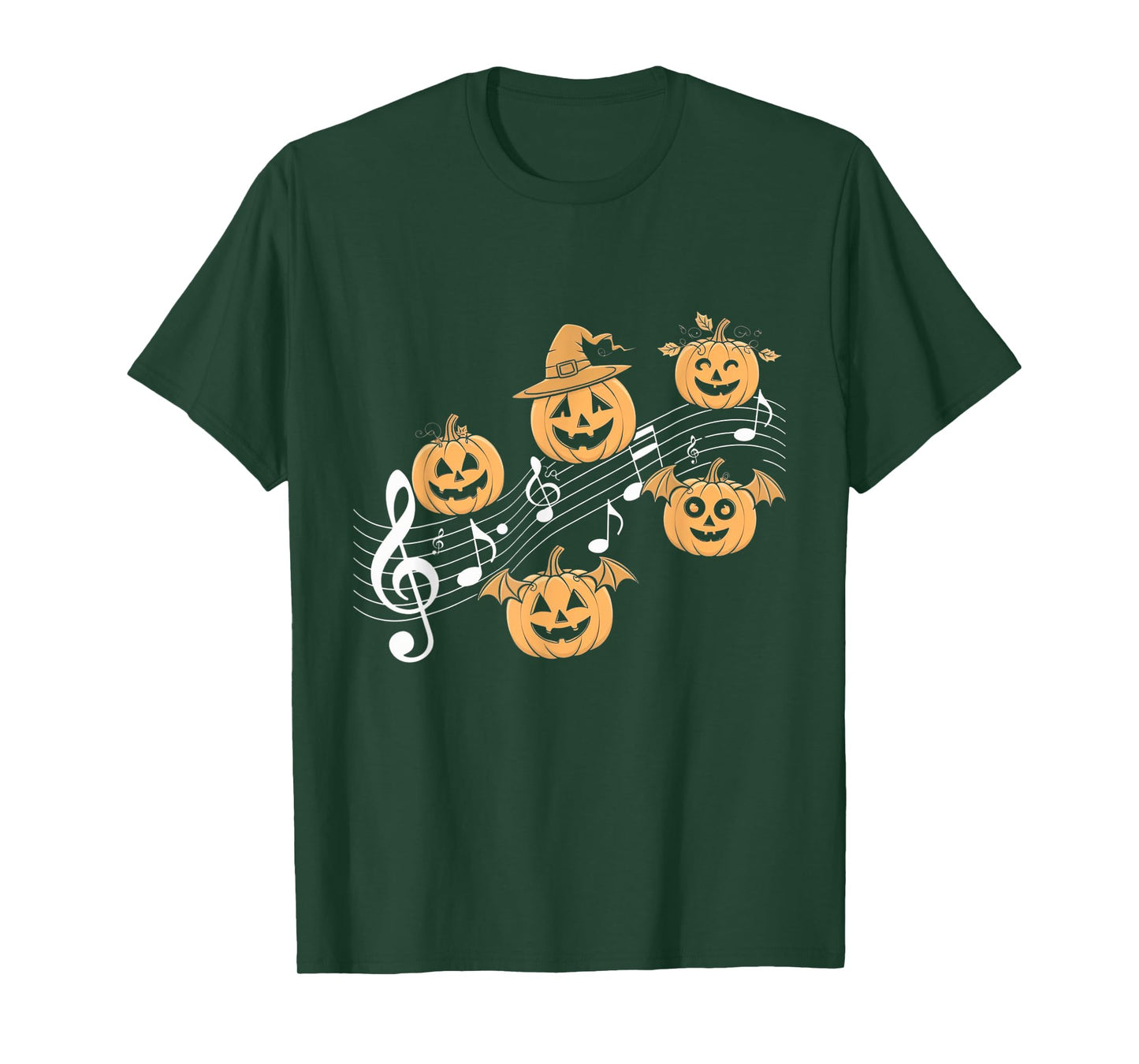 Music Note Pumpkin Fall Music Teacher Halloween Costume T-Shirt