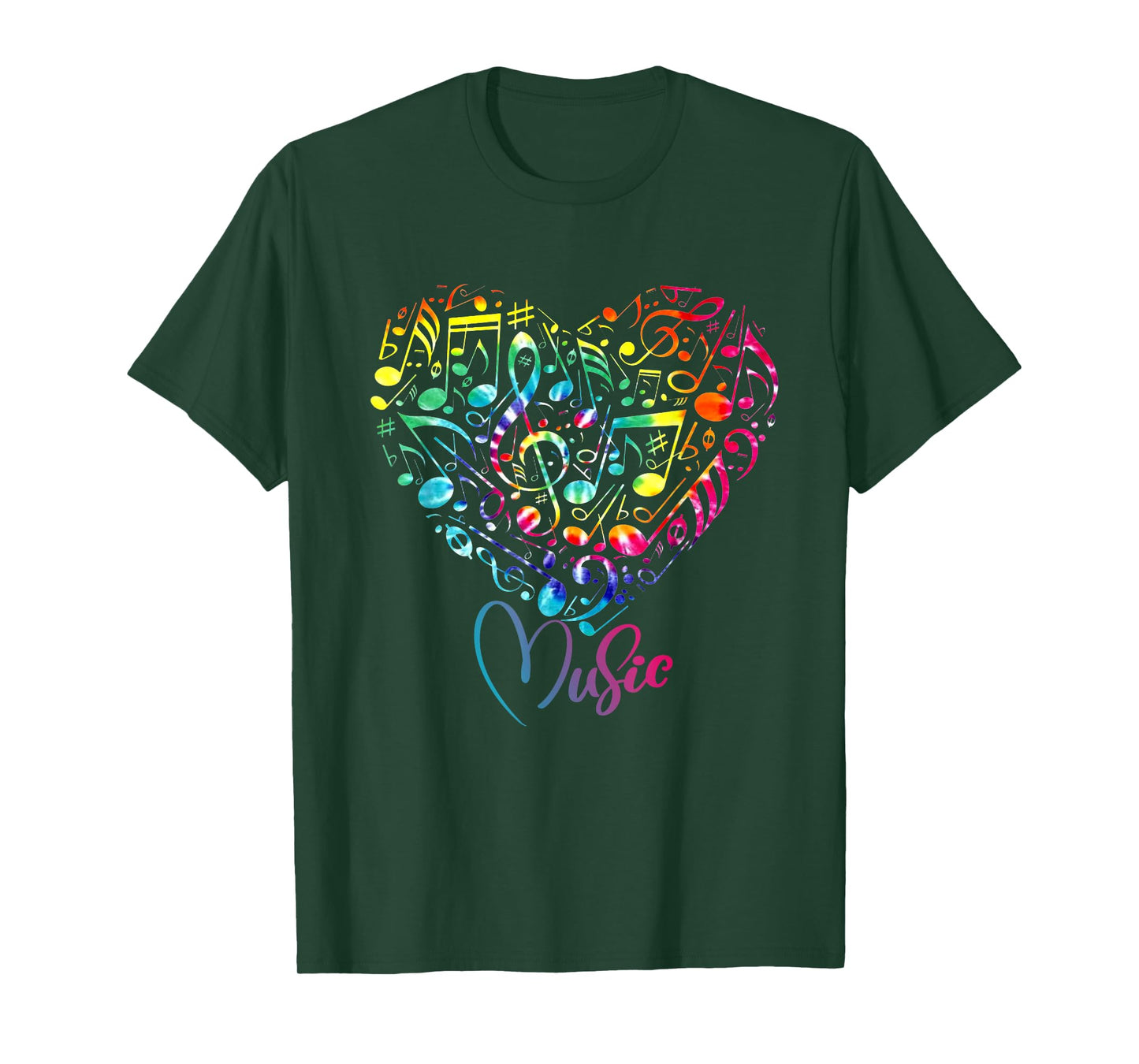 Musician Tie Dye Musical Instrument Music Notes Treble Clef T-Shirt