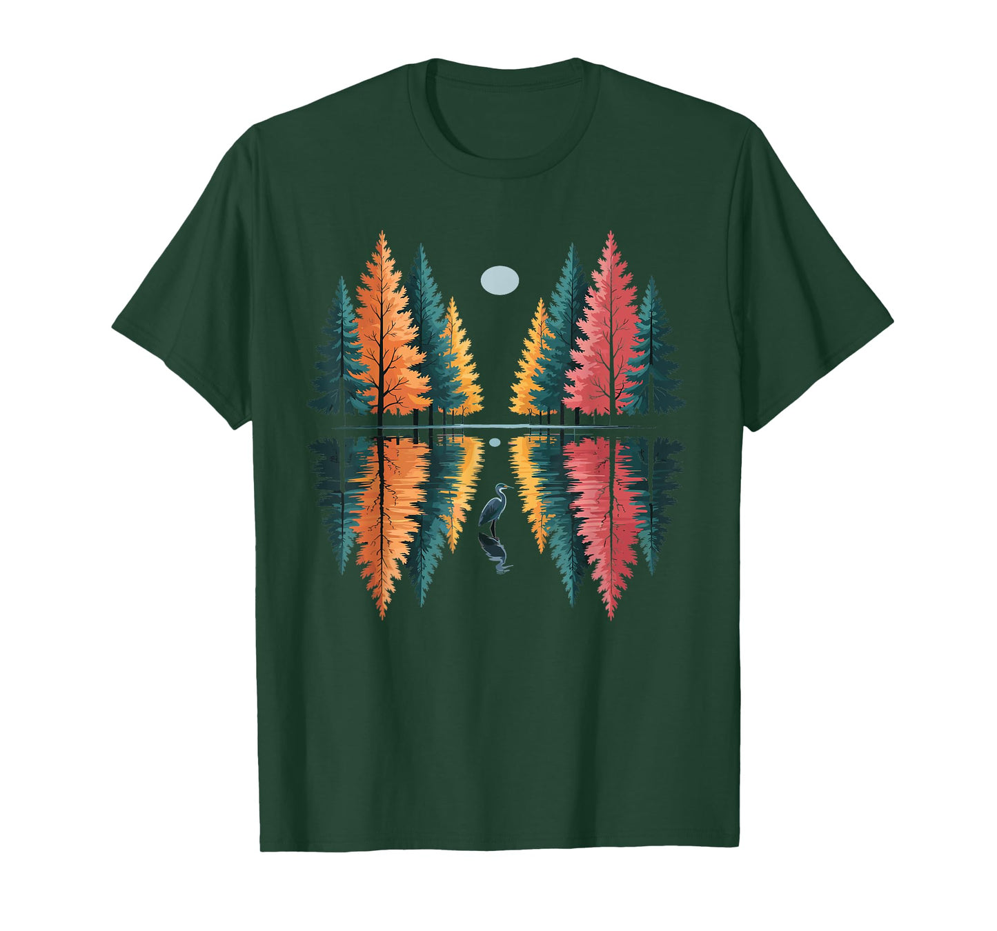 Nature Trees Reflection Outdoor Wildlife Forest Adventure T-Shirt