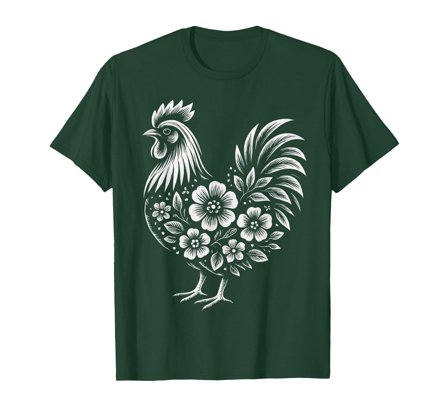 Chicken Floral Vintage Farm Girls Women Lover Cute Chicken T-Shirt