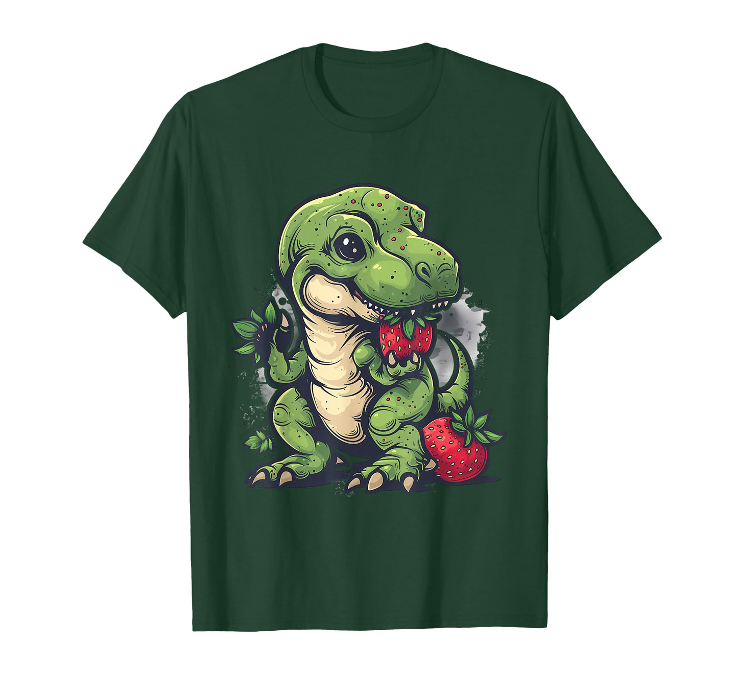 Strawberry Dinosaur Cute Dino Wildlife Strawberries T-Rex T-Shirt