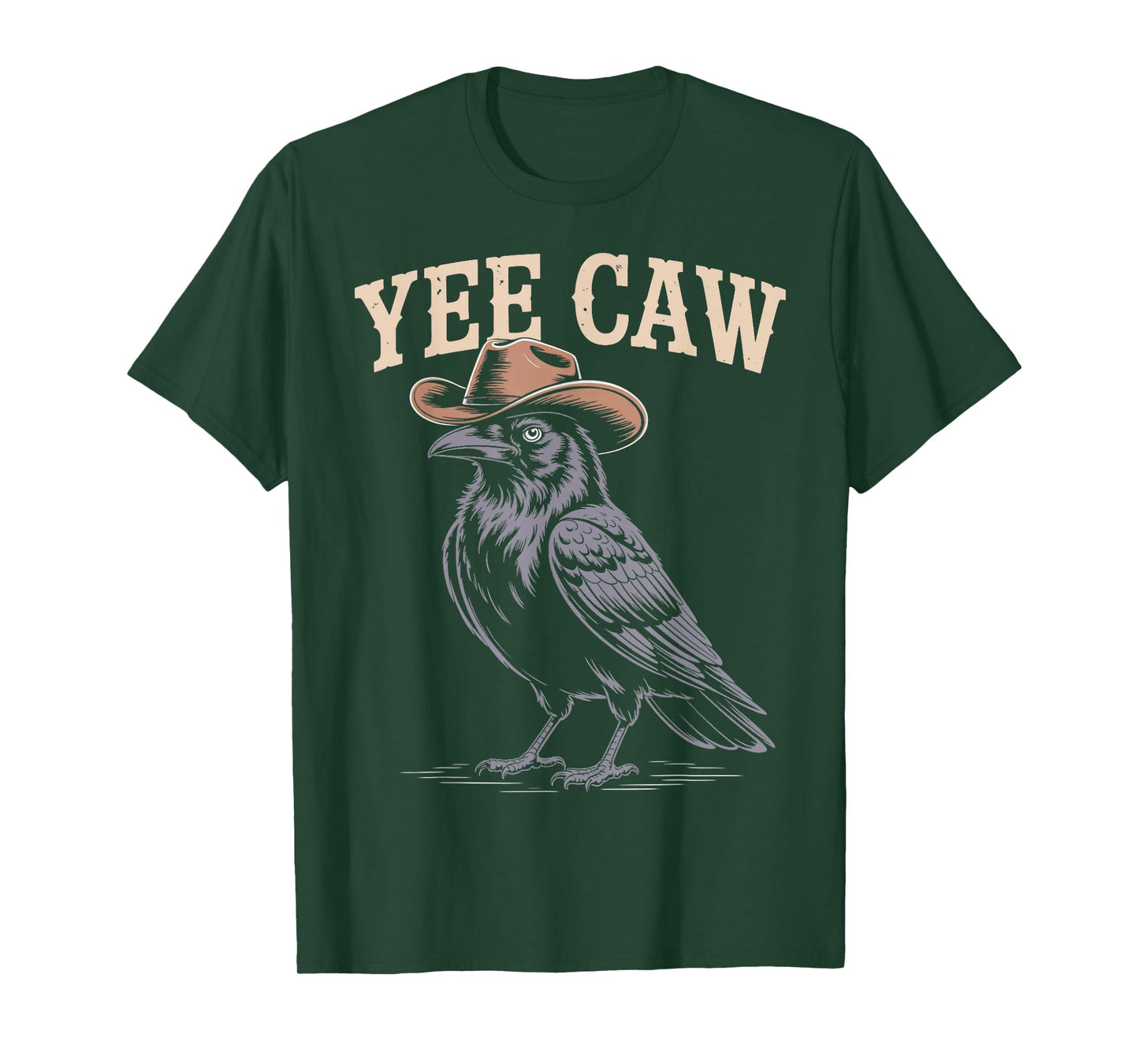 Yee Caw Cowboy Crow Animal Gothic Birds Animal Funny Crow T-Shirt