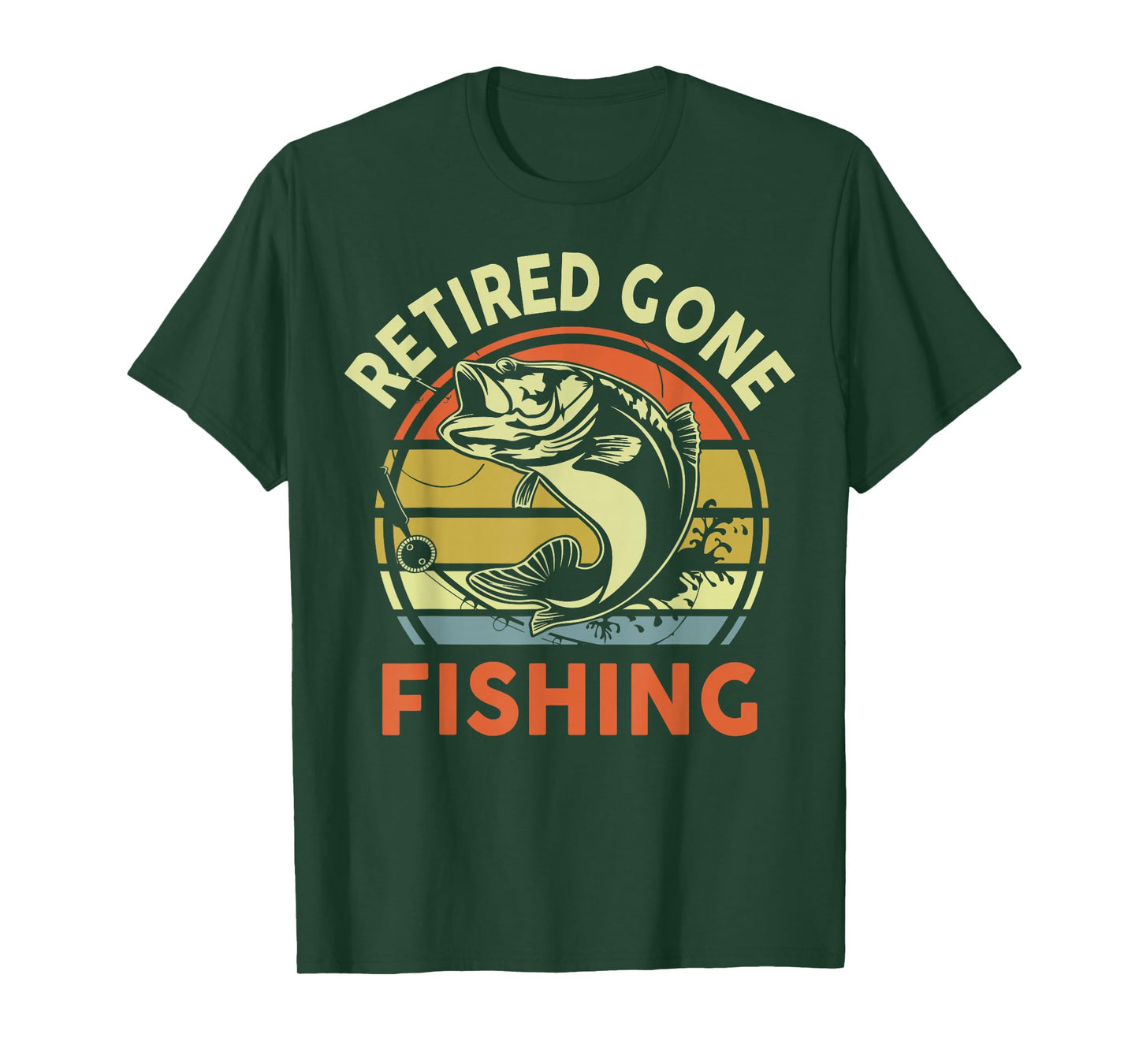 Retired Gone Fishing Gift Funny Grandpa Fishing Retirement T-Shirt