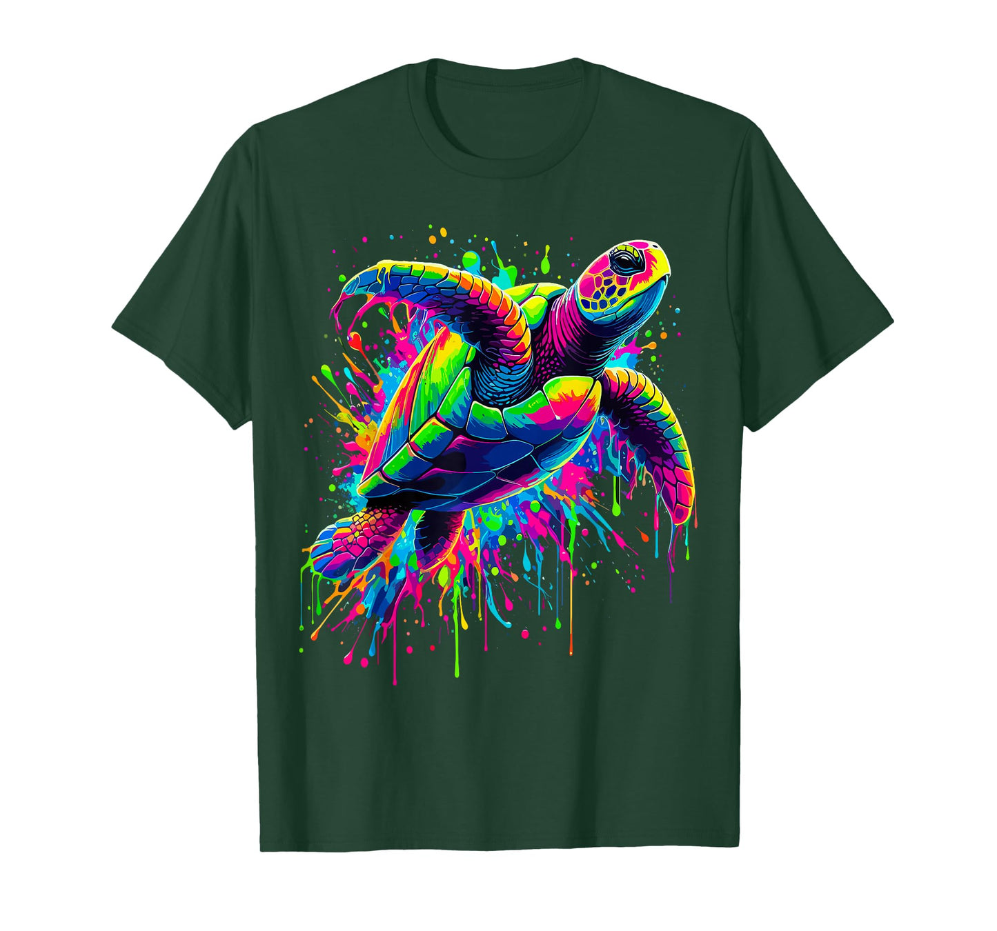 Turtle Splash Beach Ocean Wildlife Turtle Animal T-Shirt