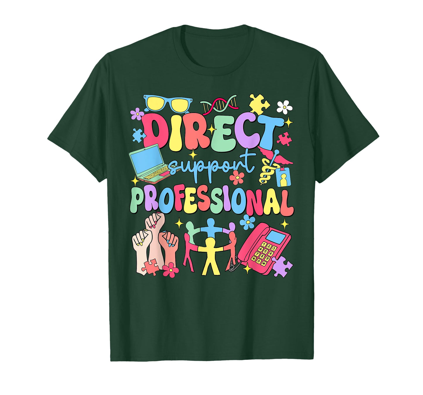 Groovy Direct Support Professional Funny Social Worker Life T-Shirt