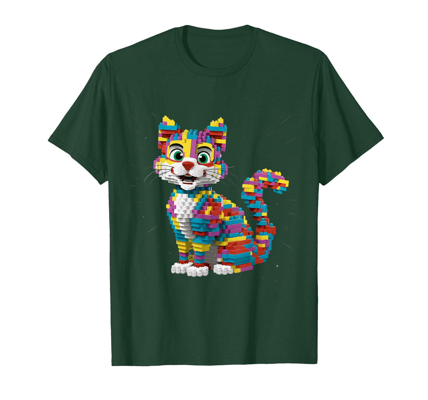 Master Builder Kids Building Blocks Cat Brick Builder T-Shirt