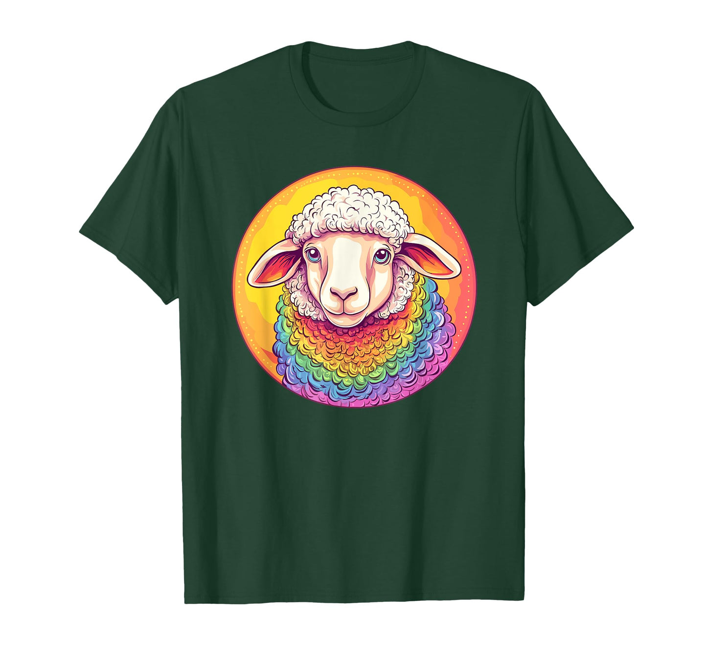 Rainbow Sheep Colorful Pride Love T-Shirt
