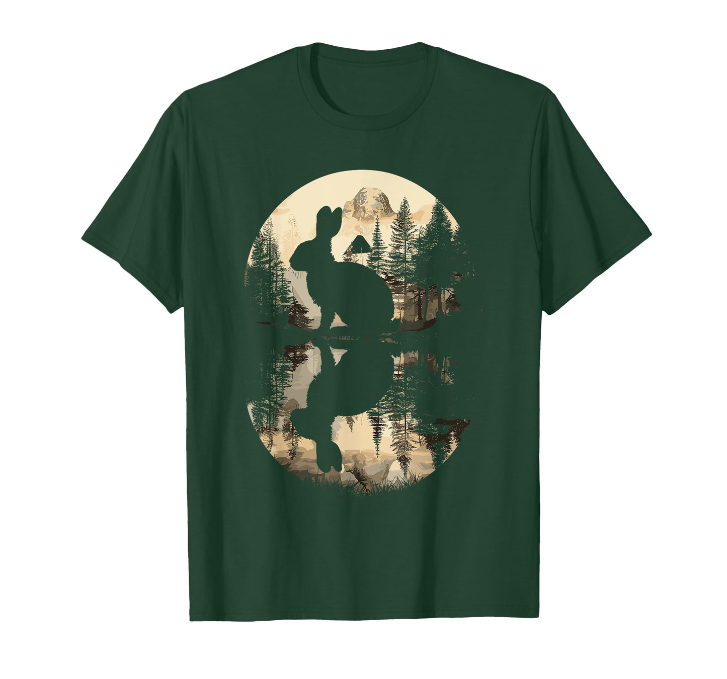 Rabbit Reflection Cute Bunny Nature Wildlife T-Shirt