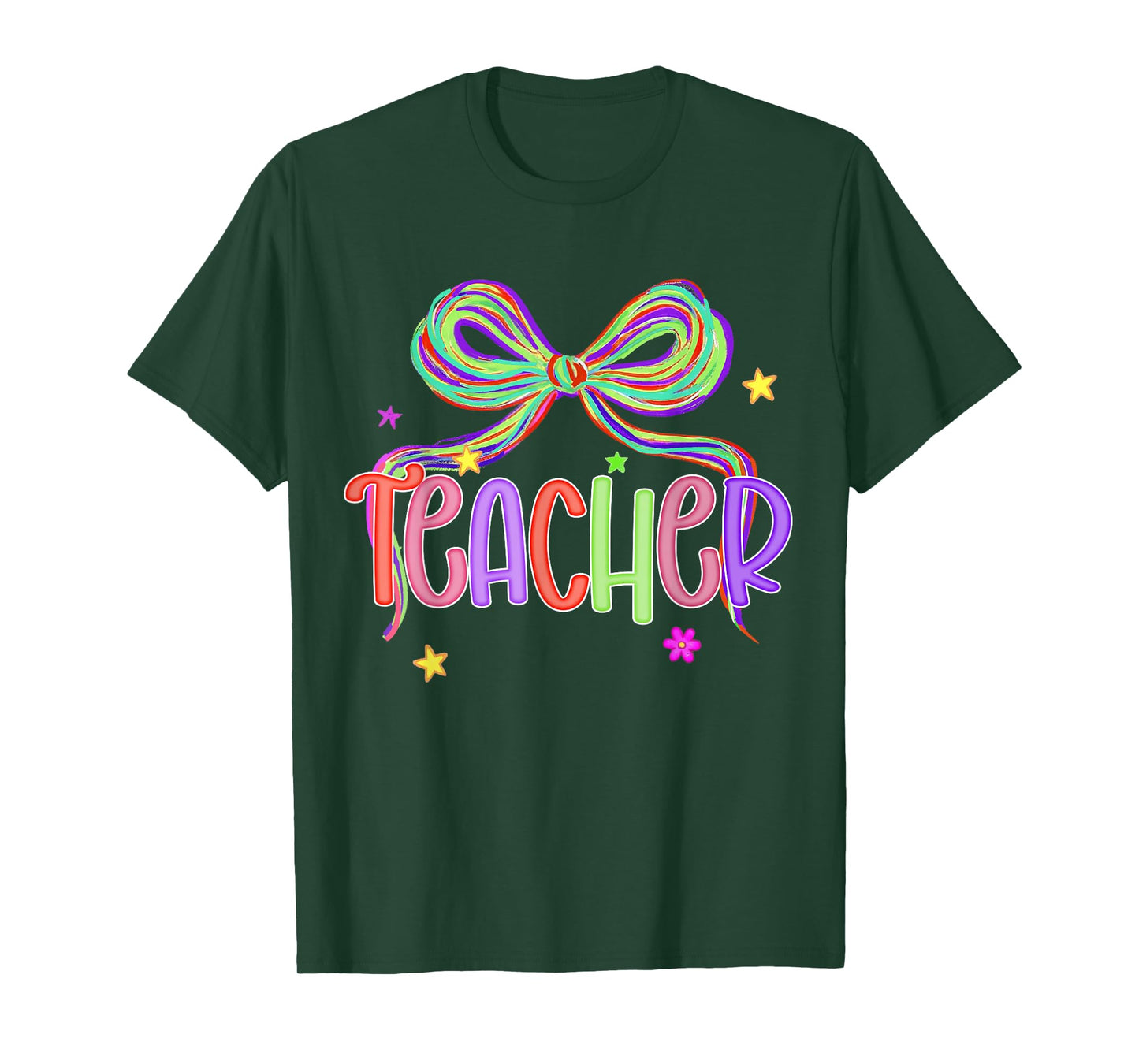 Teacher Appreciation Back to School Coquette Bow Teaching T-Shirt