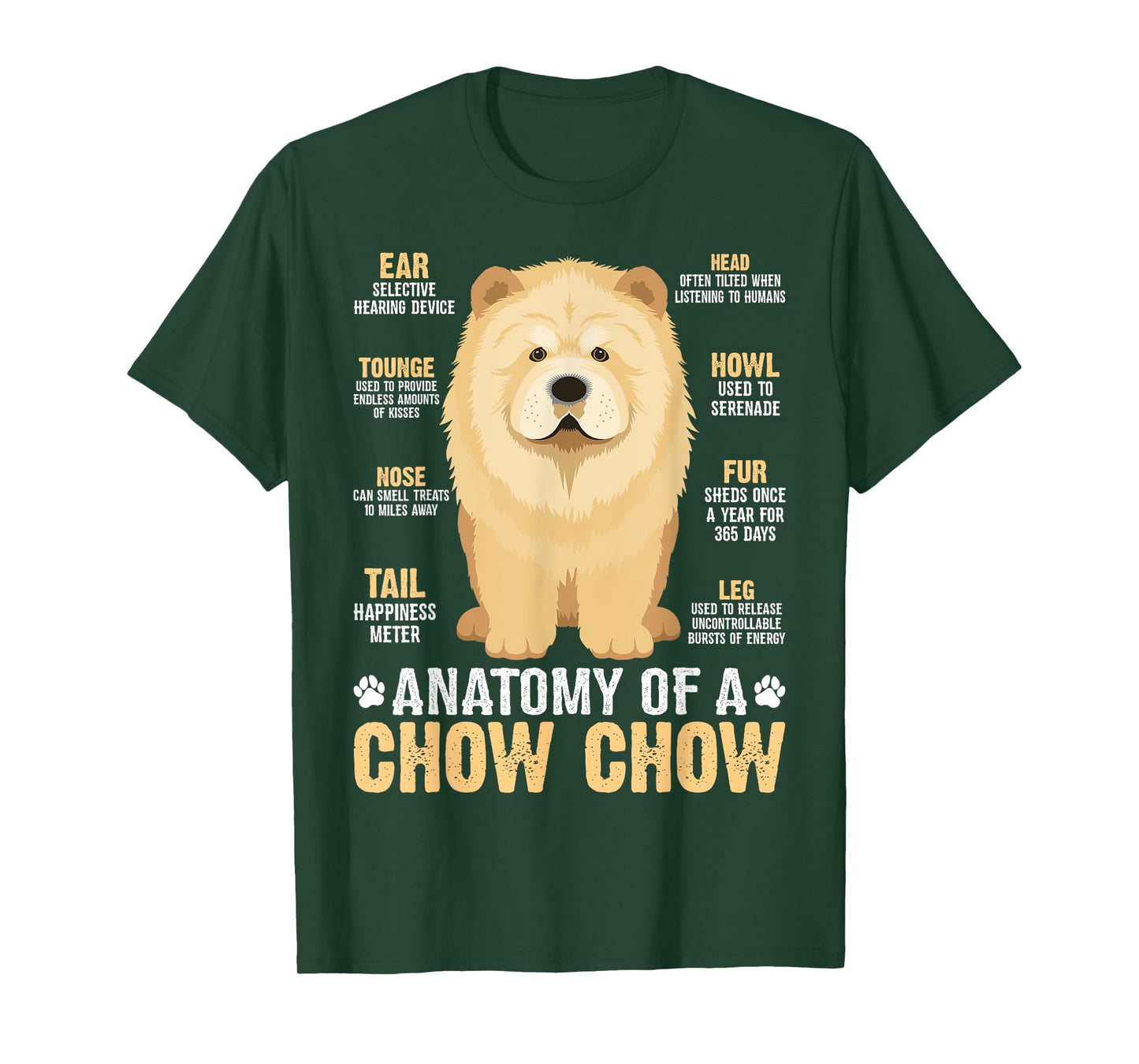Anatomy Of A Chow Chow T-Shirt
