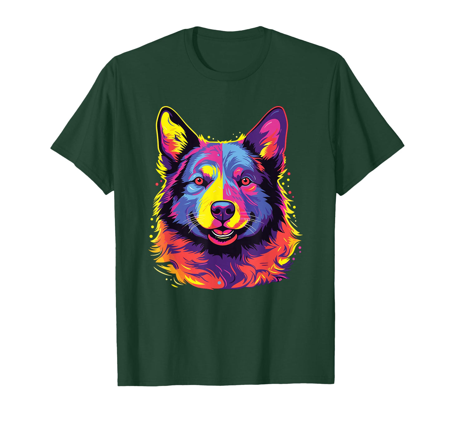 Watercolor Colorful Karelian Bear Dog Dogs T-Shirt