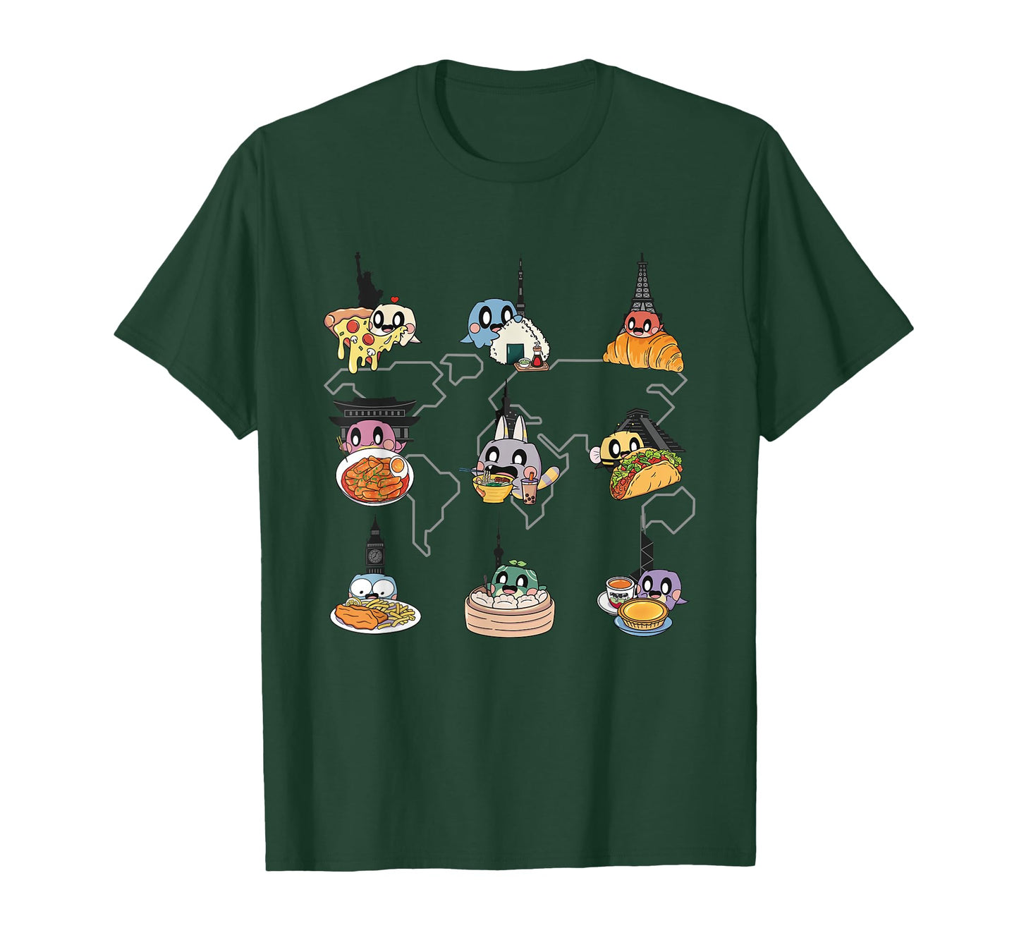International Flavours by Dinobean Studios Cute Black Print! T-Shirt